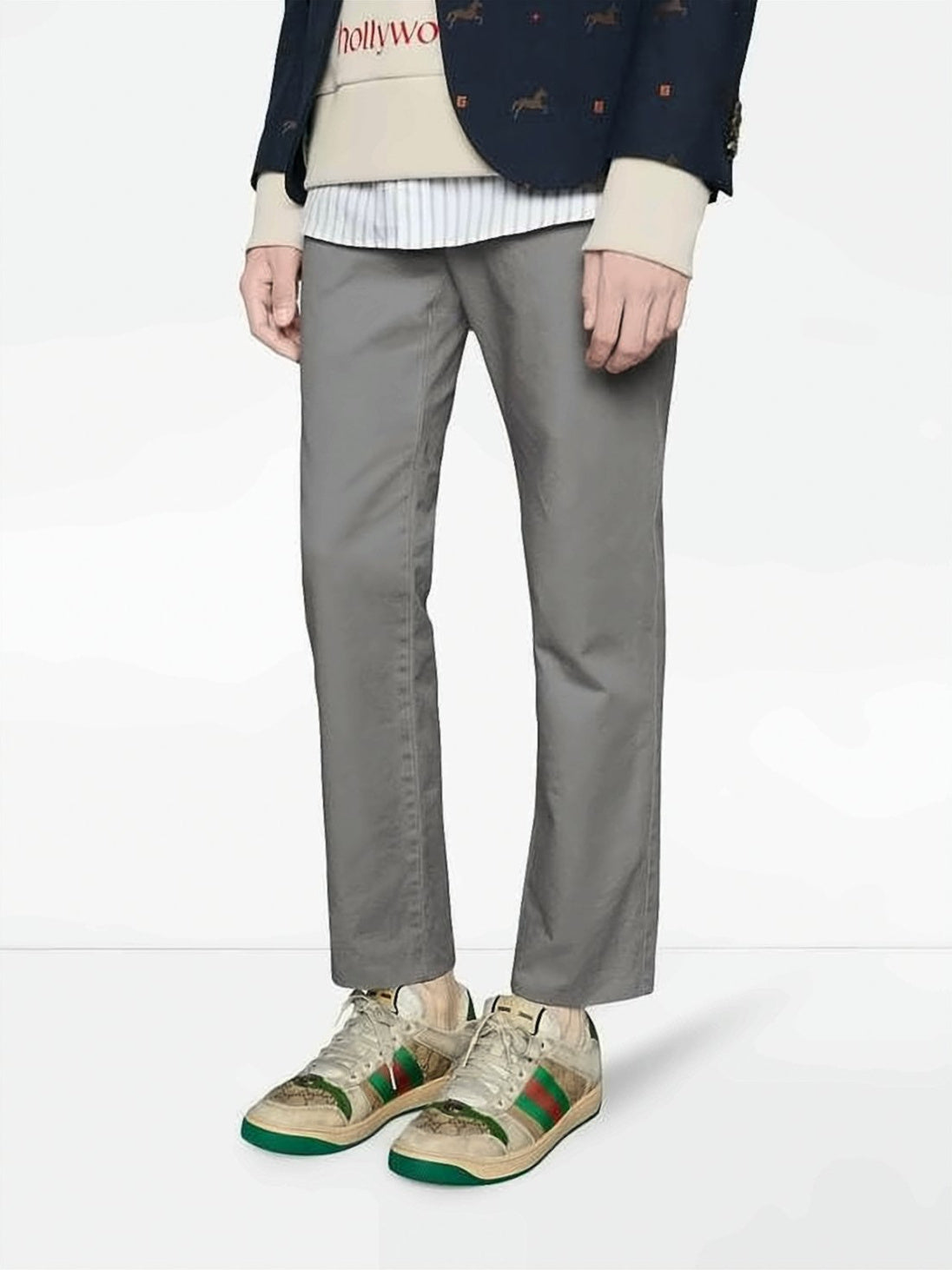 Distressed GG Monogram Canvas Sneakers
