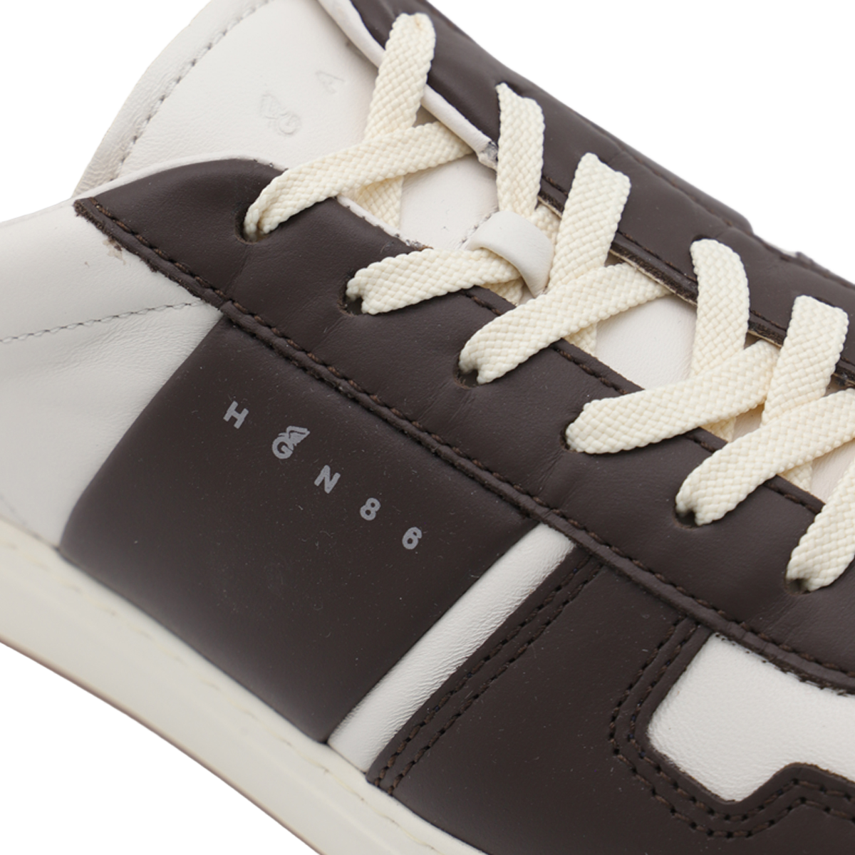 Low-Top Sneakers with Smooth Leather Upper