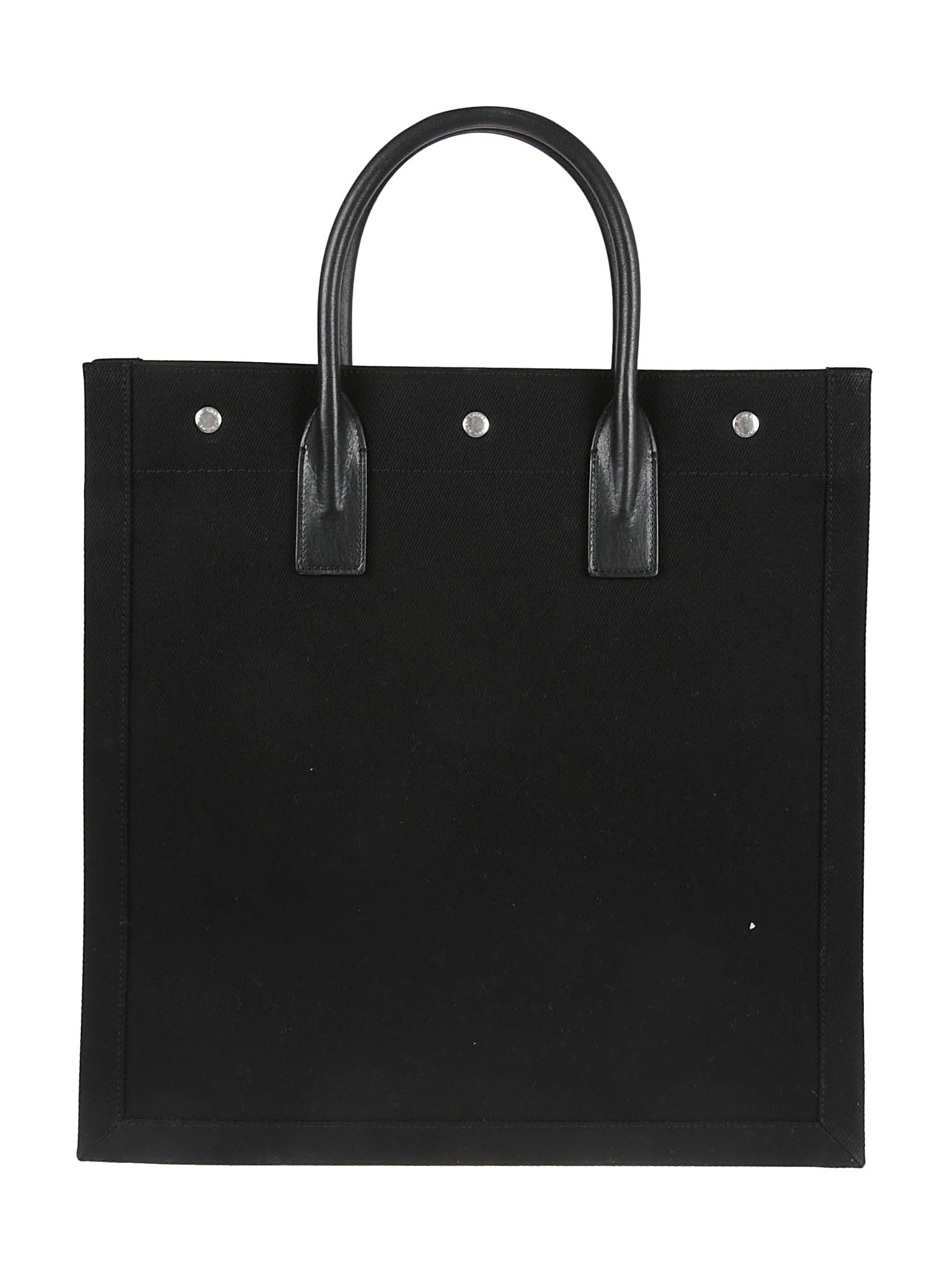 Structured Black Canvas Tote