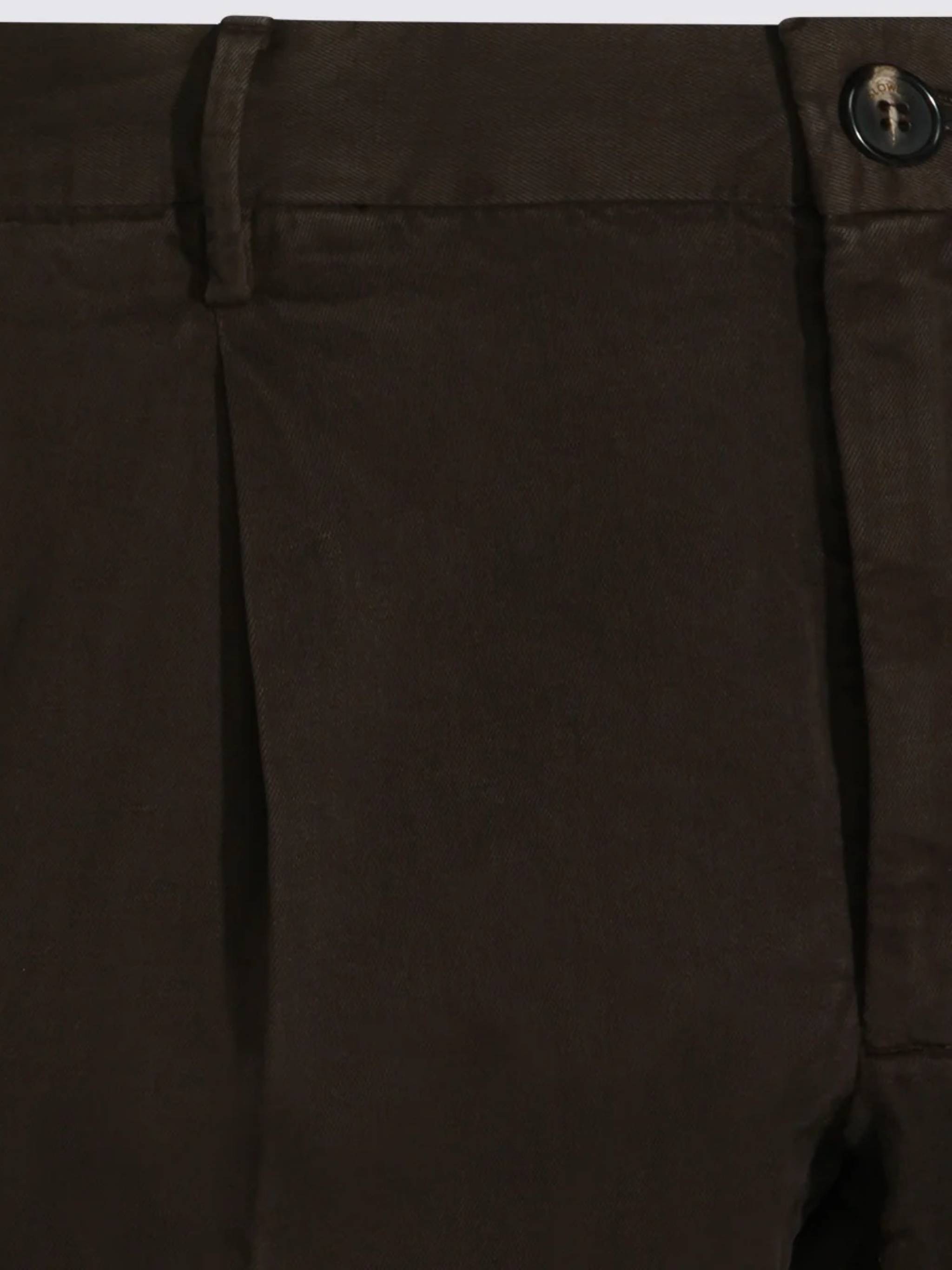 Brown Slim Fit Cropped Pants