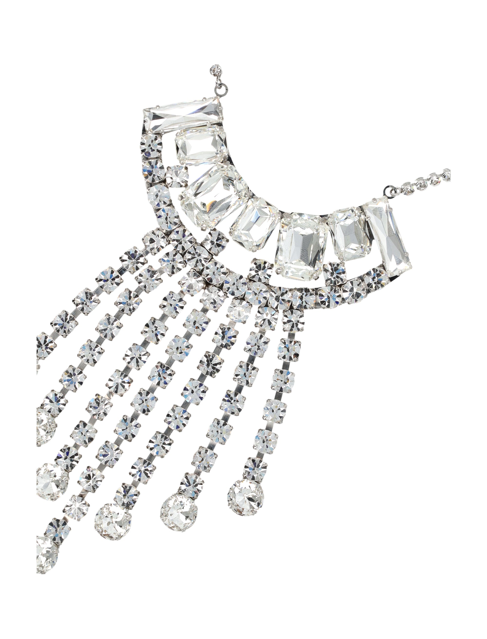 Cascading Strass Necklace With Adjustable Chain