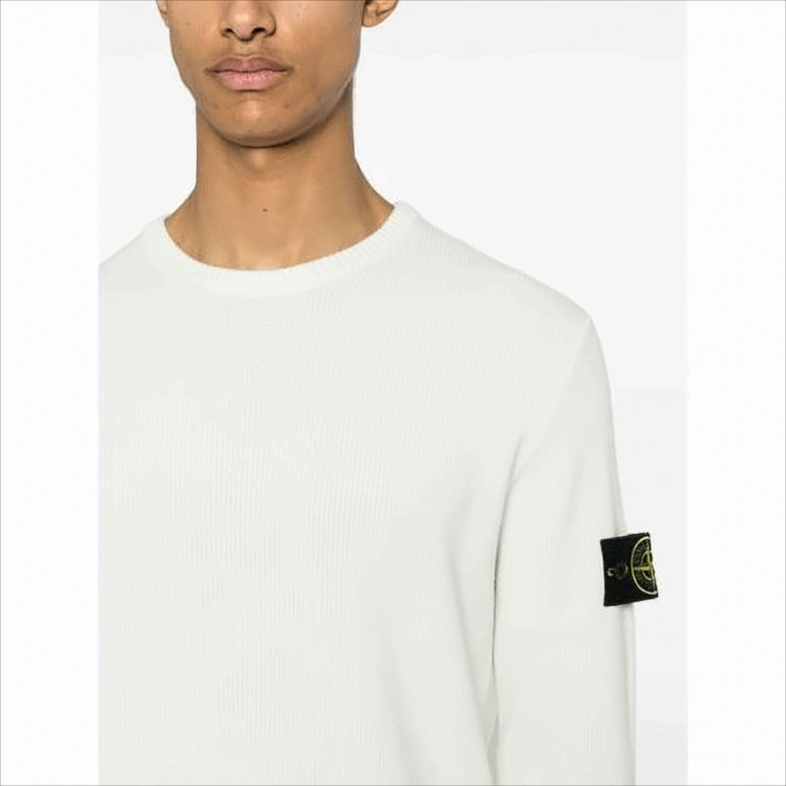 Long Sleeve White Cotton Sweater
