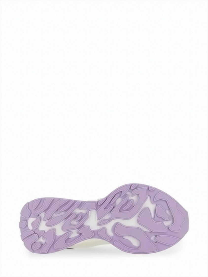 Lavender-Accented White Sneakers