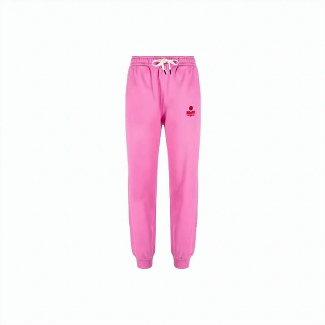 Pink Jogger Pants with Ribbed Cuffs