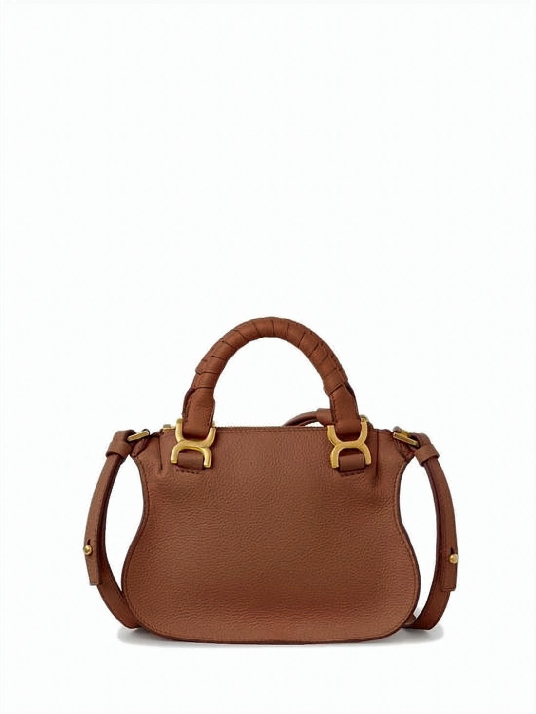 Structured Brown Calf Leather Tote Bag