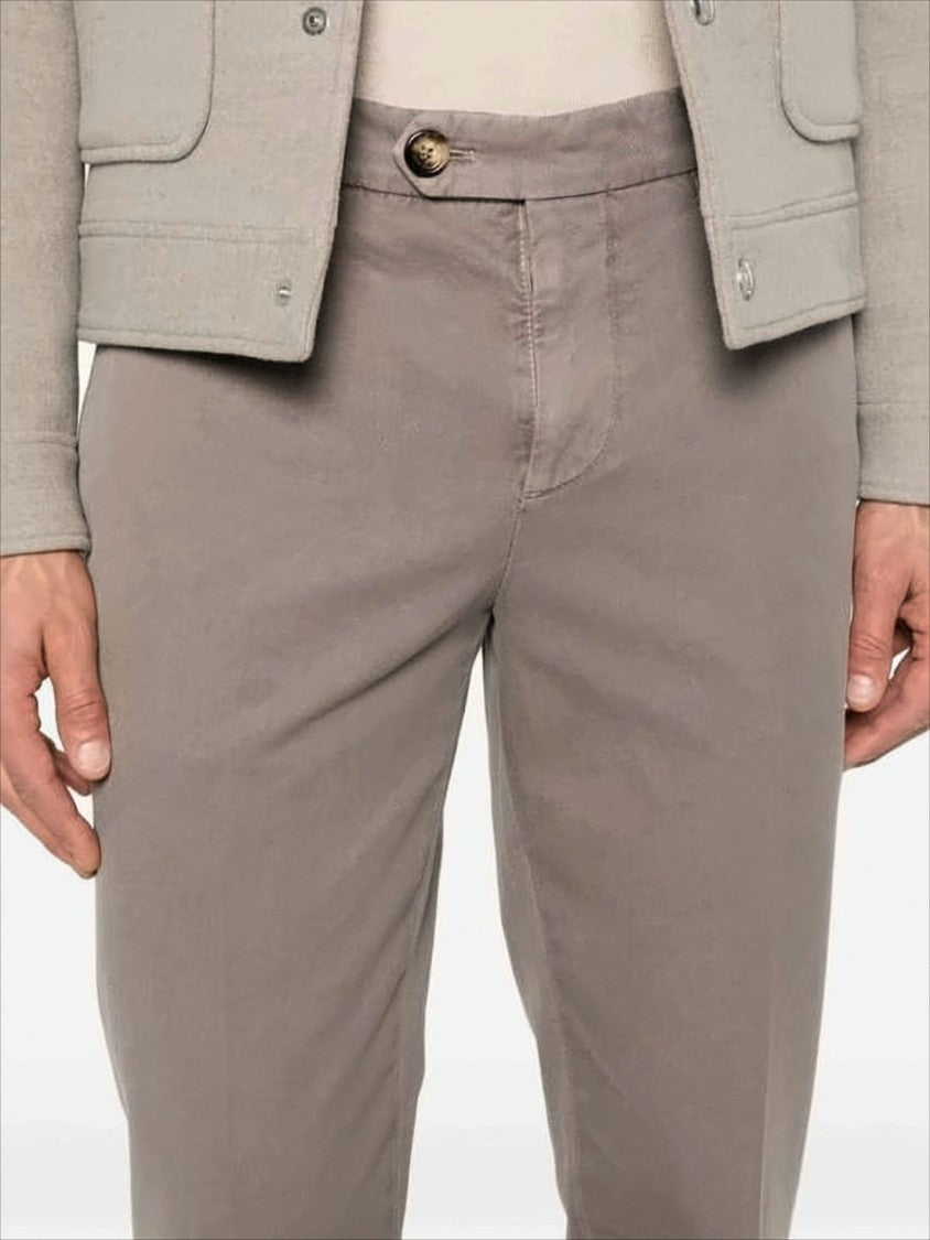 Tailored Straight Pants with Mid-Rise Waist