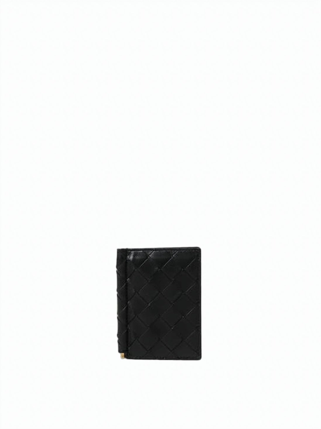 Compact Wallet with Signature Woven Leather Design