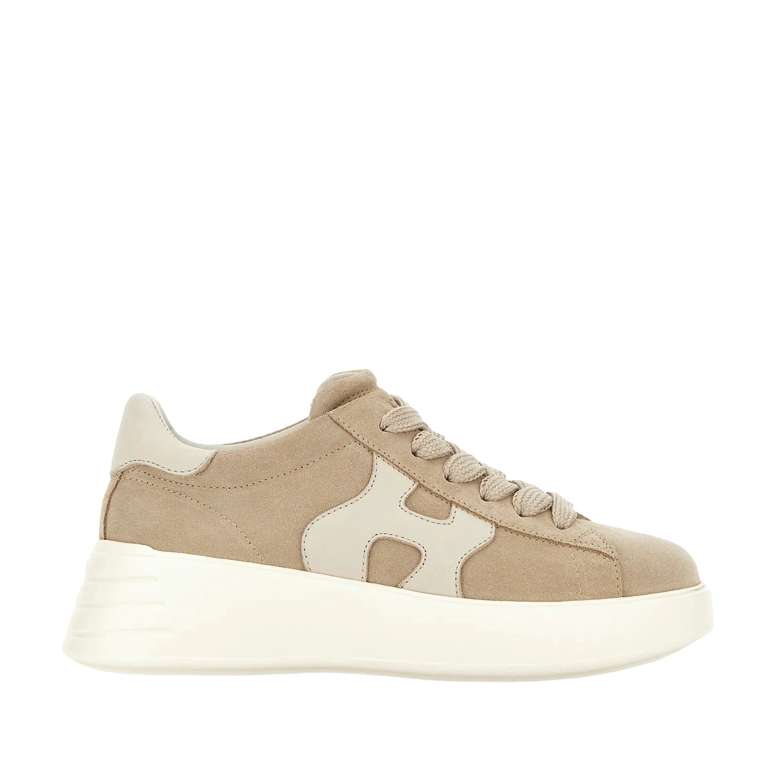 Beige Cream Rebel H562 Lace-Up Sneakers
