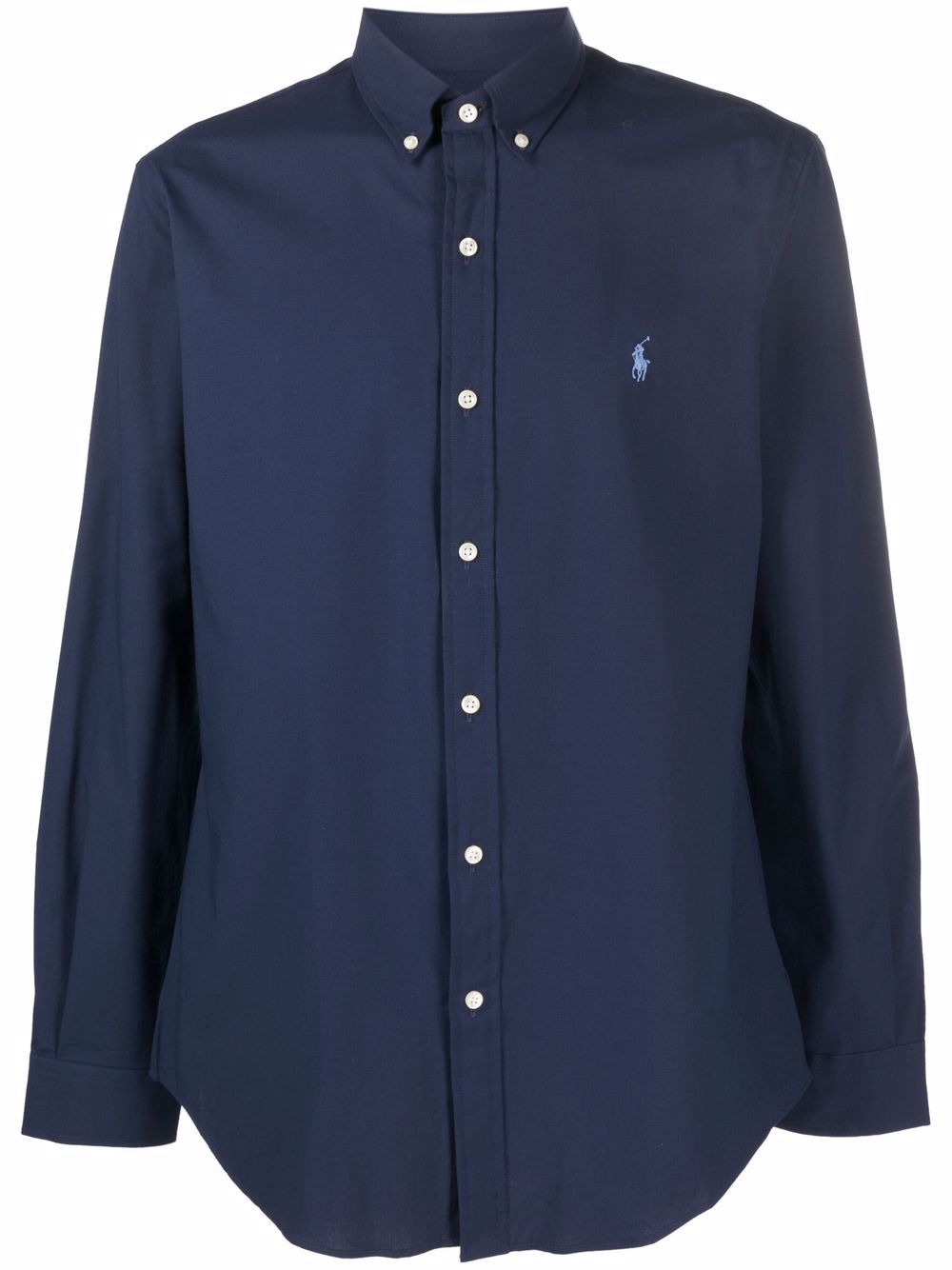 Slim Fit Cotton Button-Up Long-Sleeve Shirt
