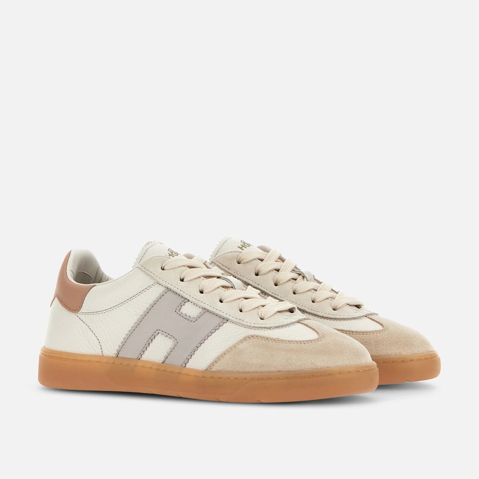 Cool Lace-Up Sneakers in Calfskin and Sheepskin