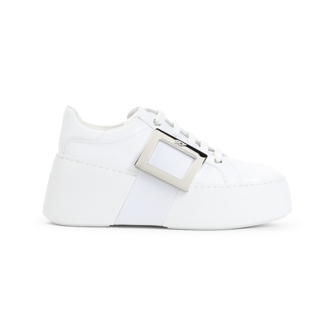 Platform Sneakers With Prominent Buckle Detail