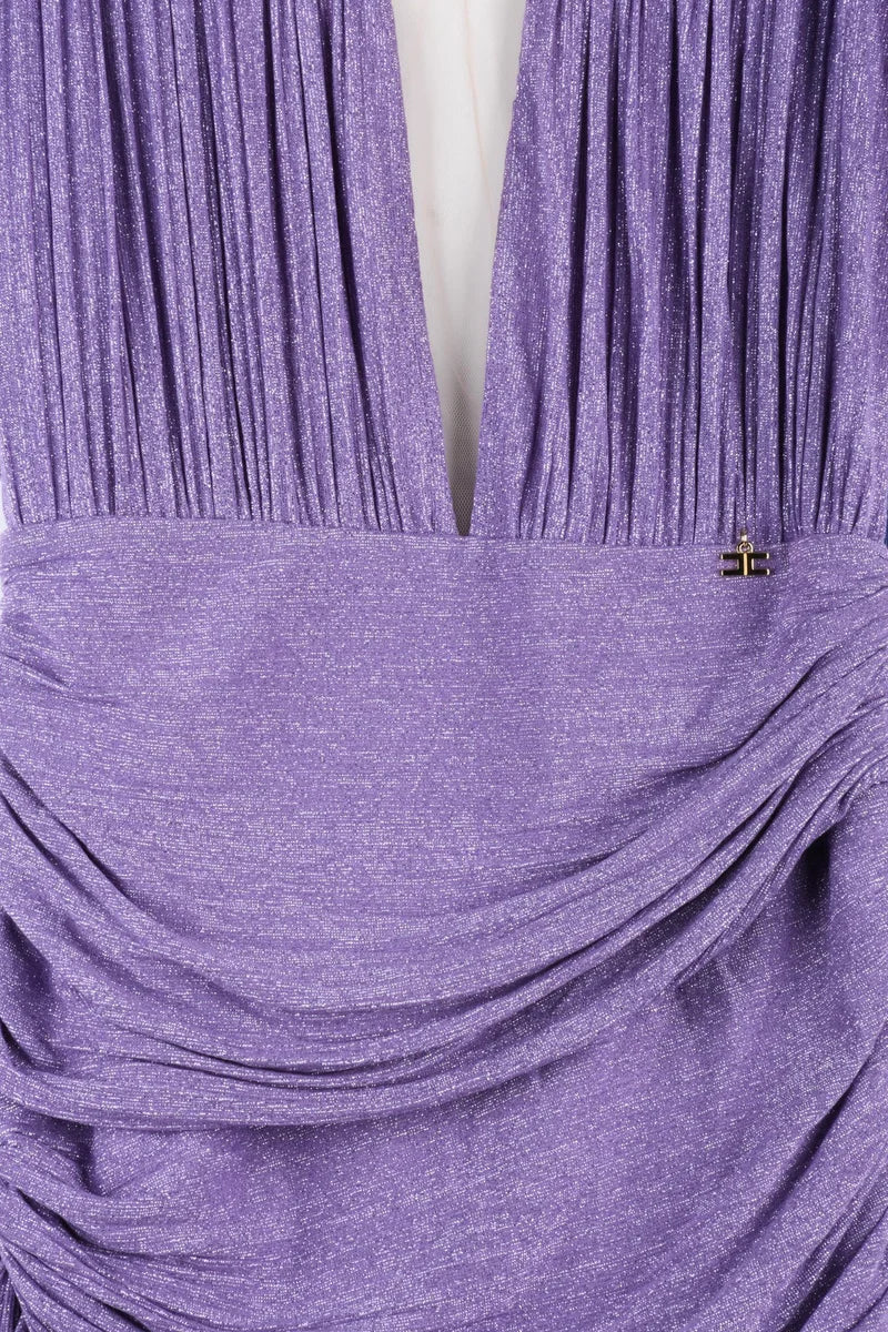 Lamé Mini Dress - Purple