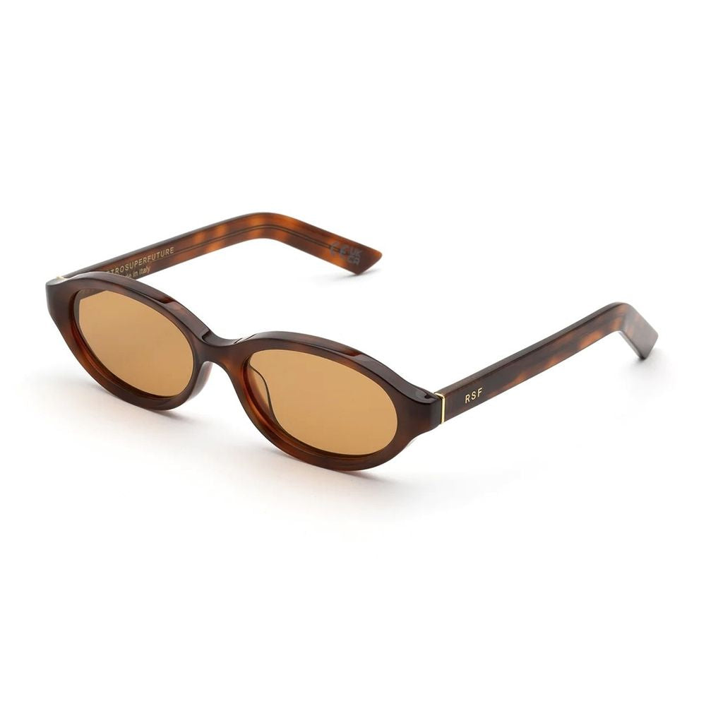Parola Oval Havana Sunglasses With Brown Lenses