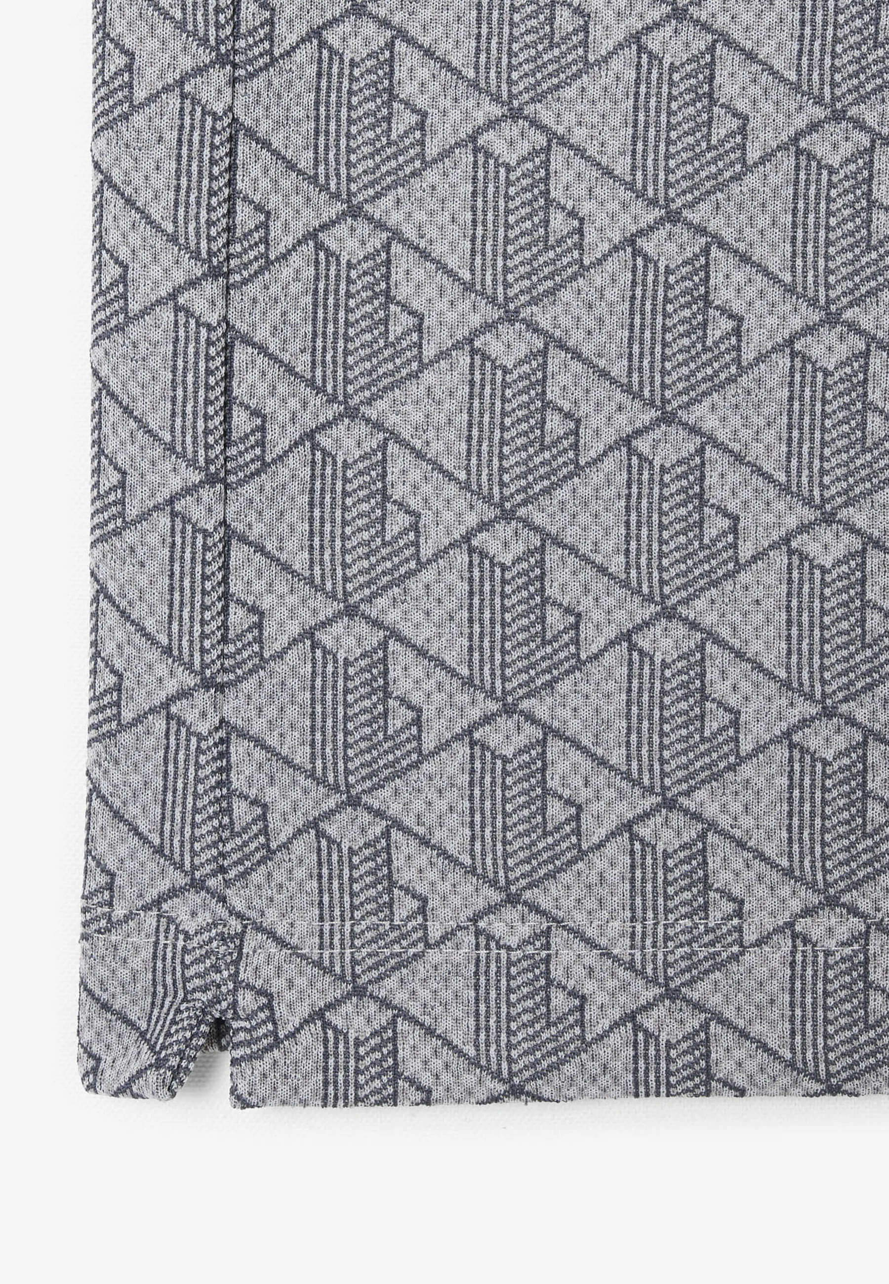 Gray Monogram Jacquard Polo Shirt