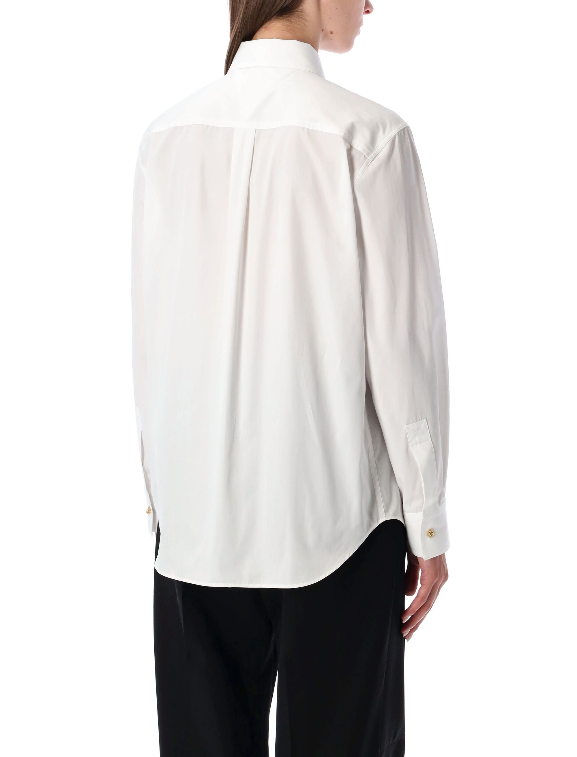 White Cotton Poplin Shirt