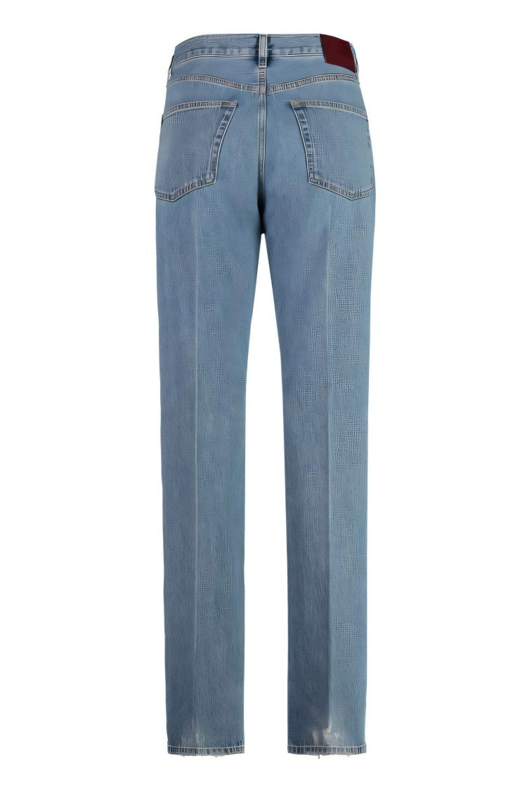 Classic High-Waisted Denim Pants