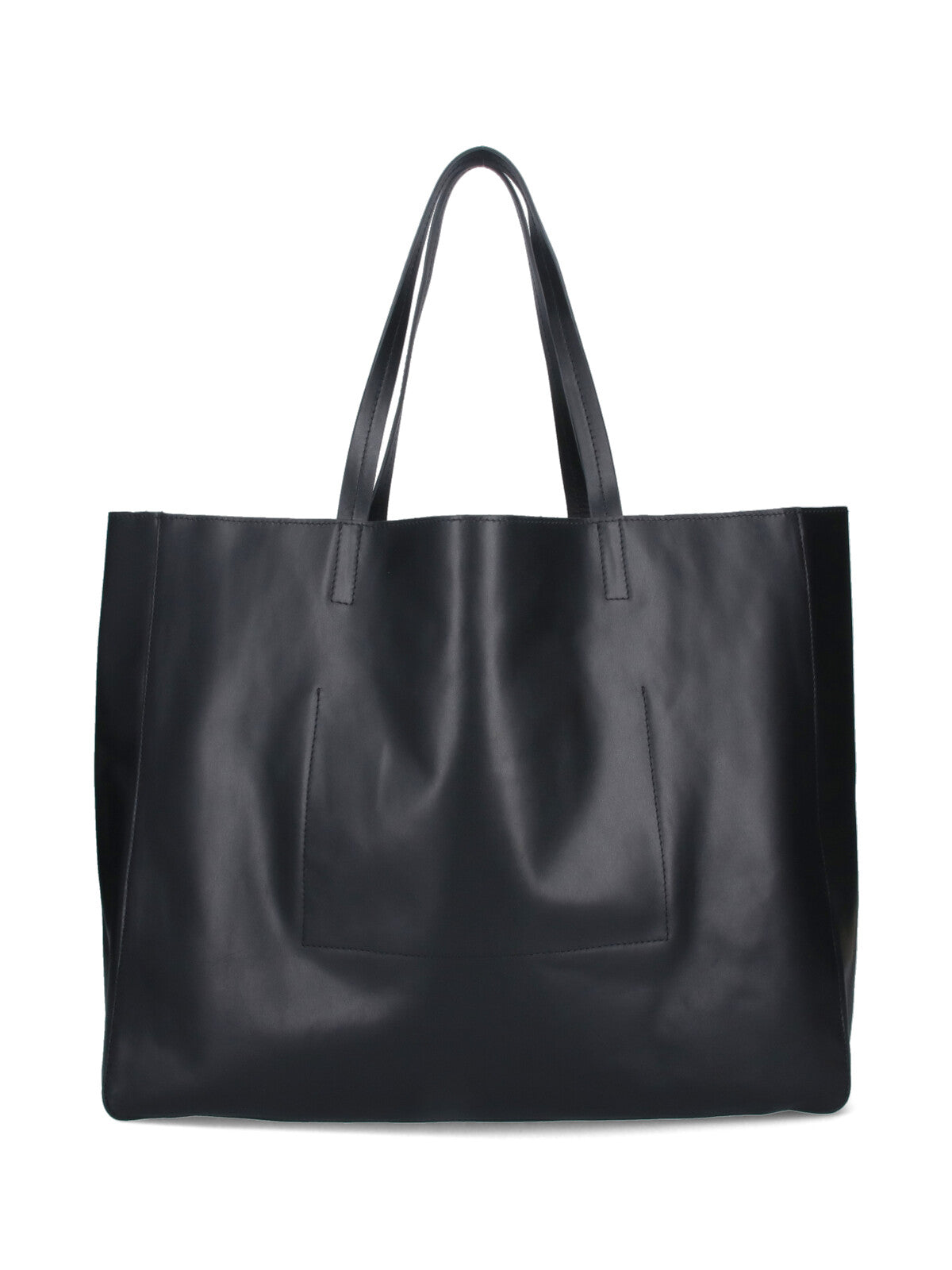 Structured Black Bag With Smooth Finish