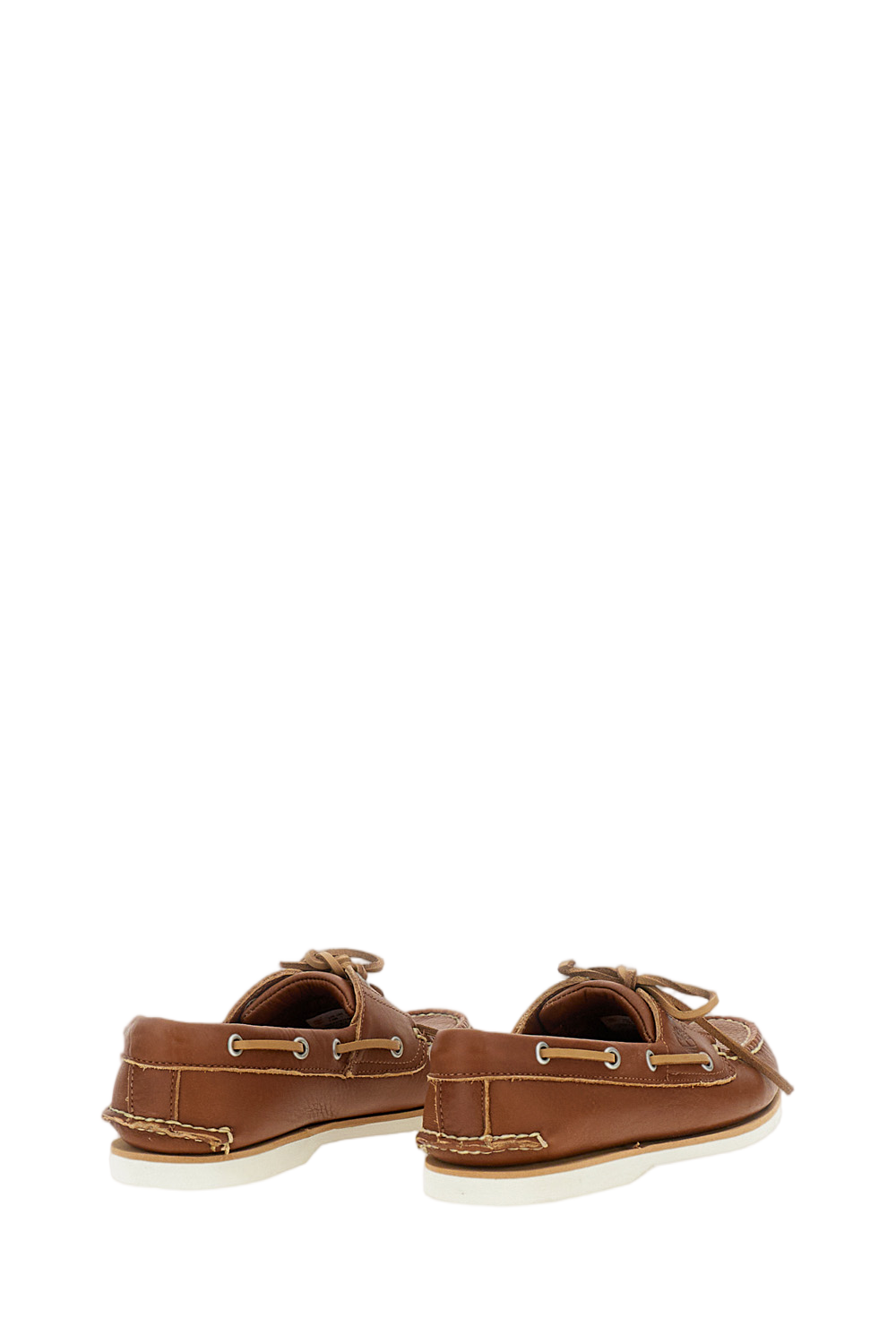 Traditional Hand-Stitched Brown Leather Boat Shoes