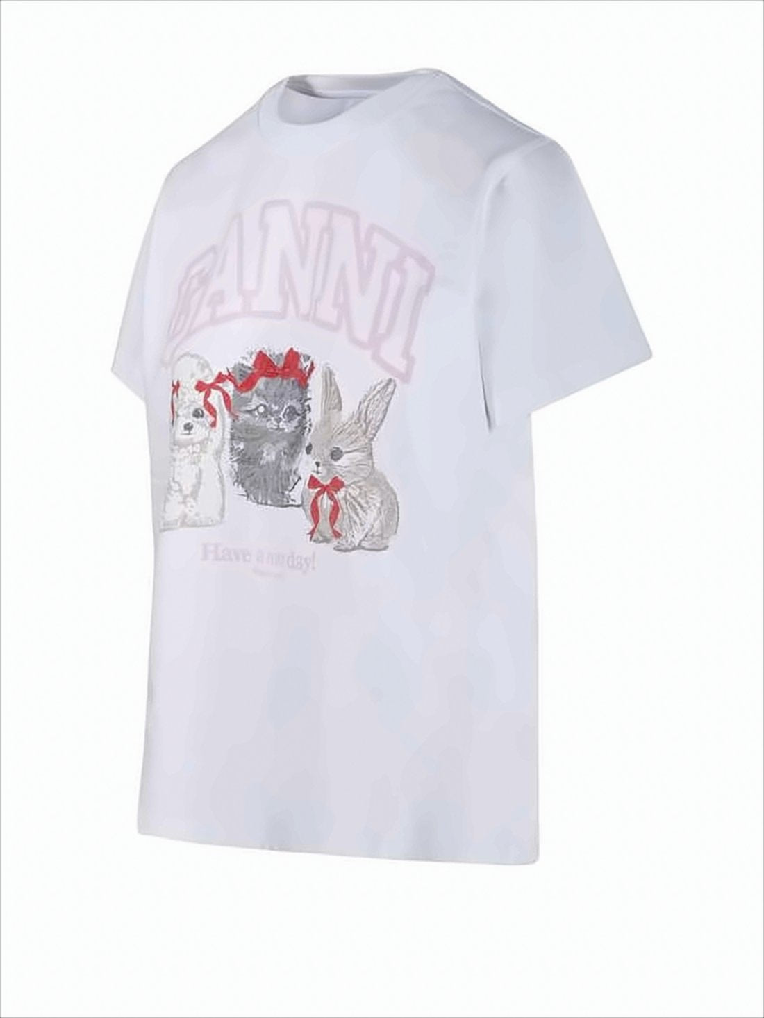 Short-Sleeved Cotton T-Shirt featuring Playful Animal Graphics