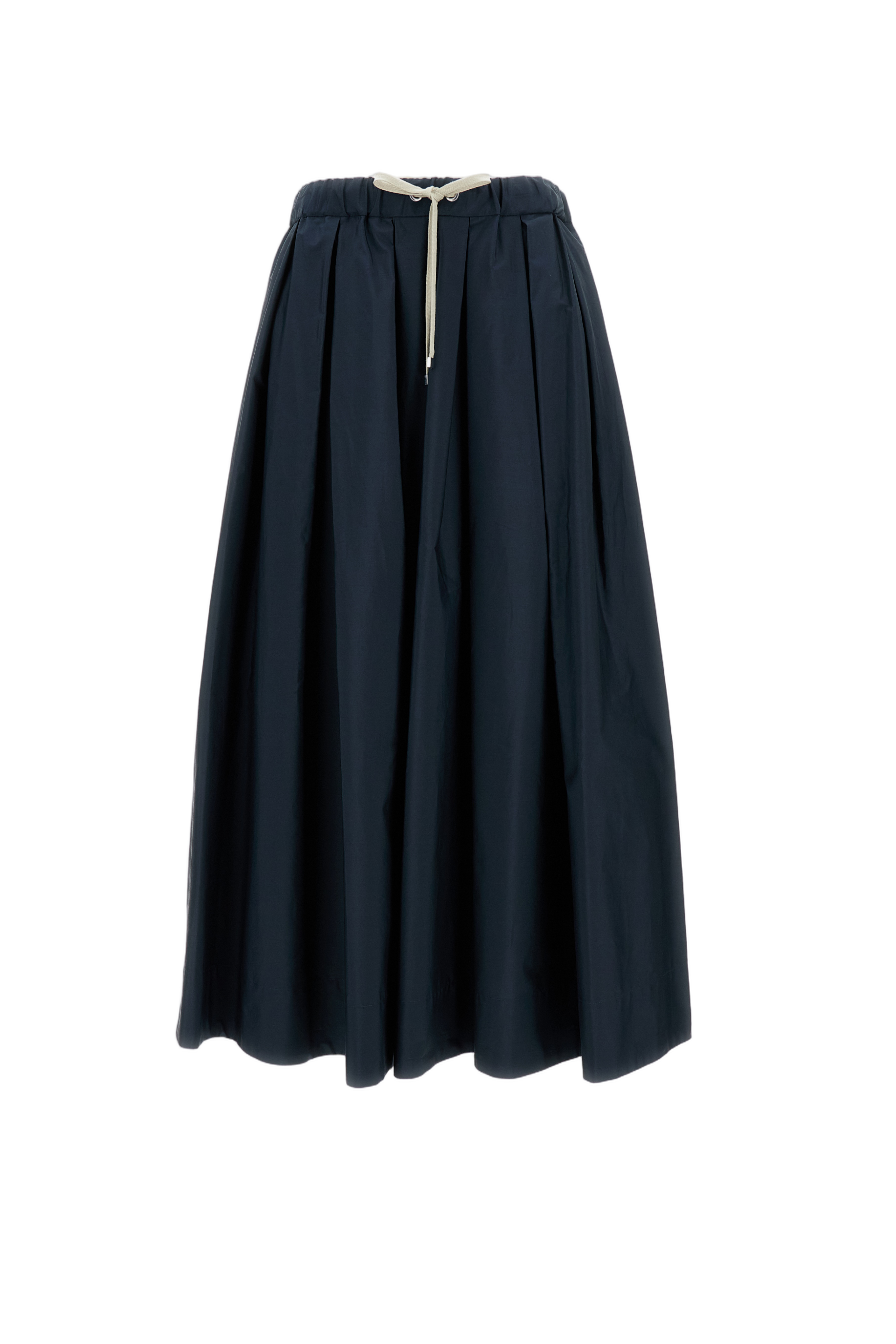 Blue Pineta Pleated Midi Skirt