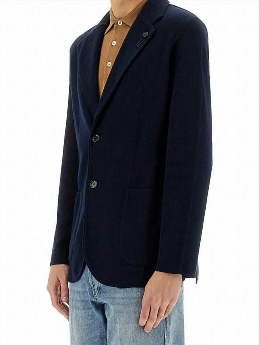 Tailored Two-Button Jacket with Notch Lapels