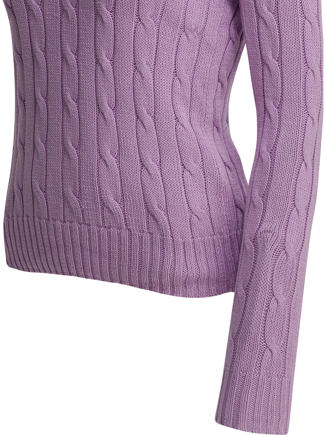 Cable Knit Sweater with Classic Details and Embroidered Logo