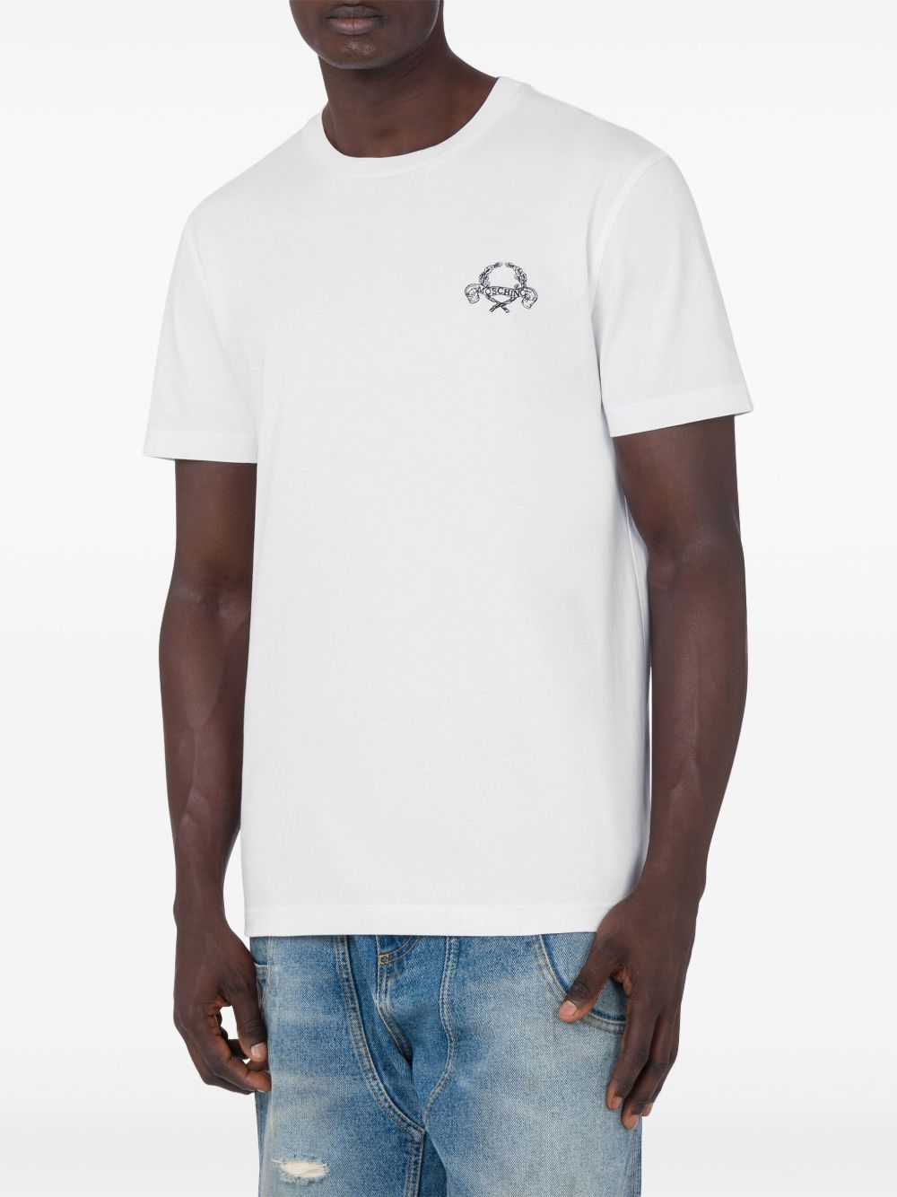 Short-Sleeve T-Shirt with Subtle Embroidery
