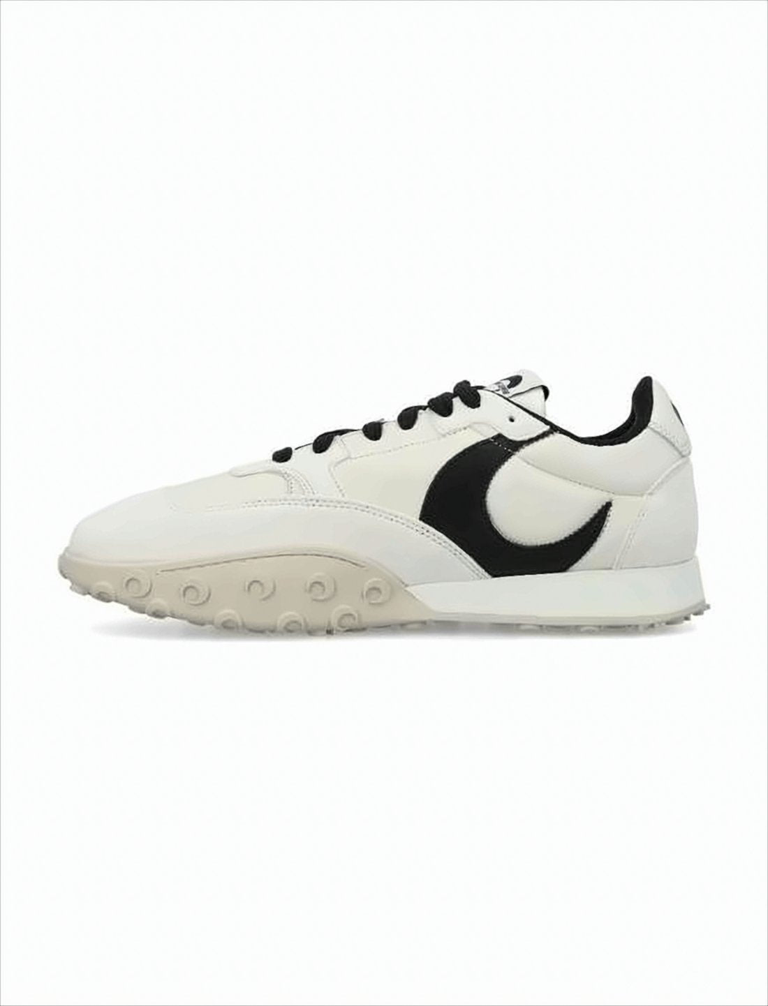 Calf Leather Sneakers with Crescent Accent