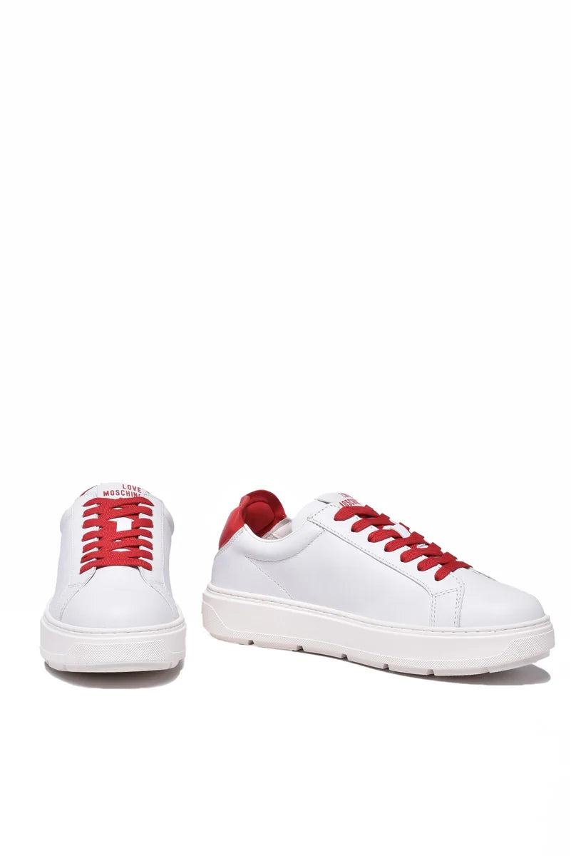 Heart Sneakers - White/Red