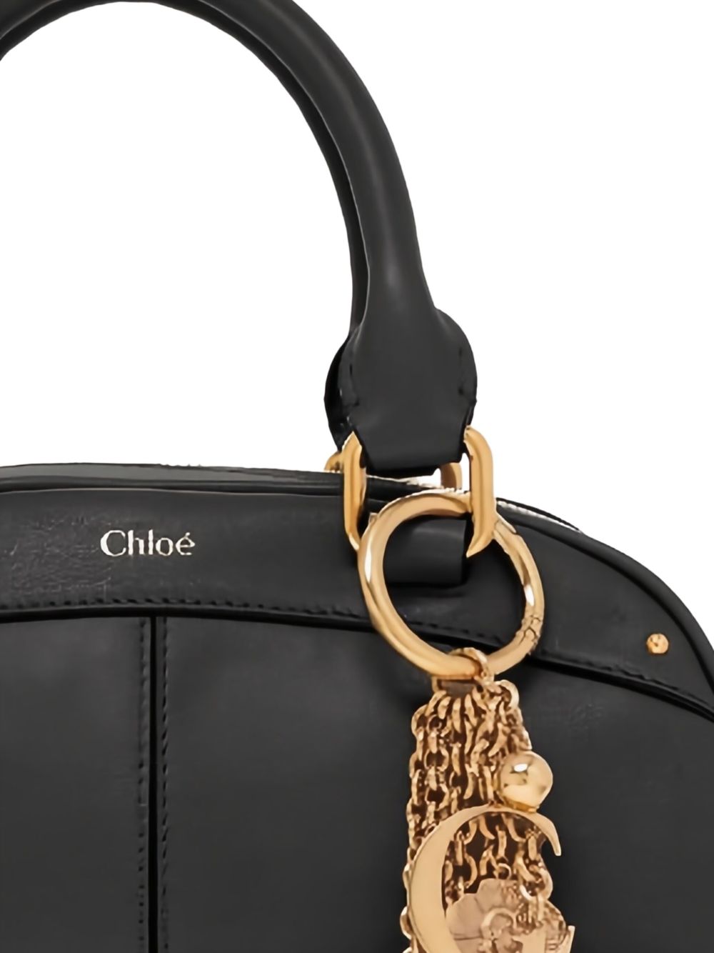 Structured Handbag with Gold-Tone Hardware