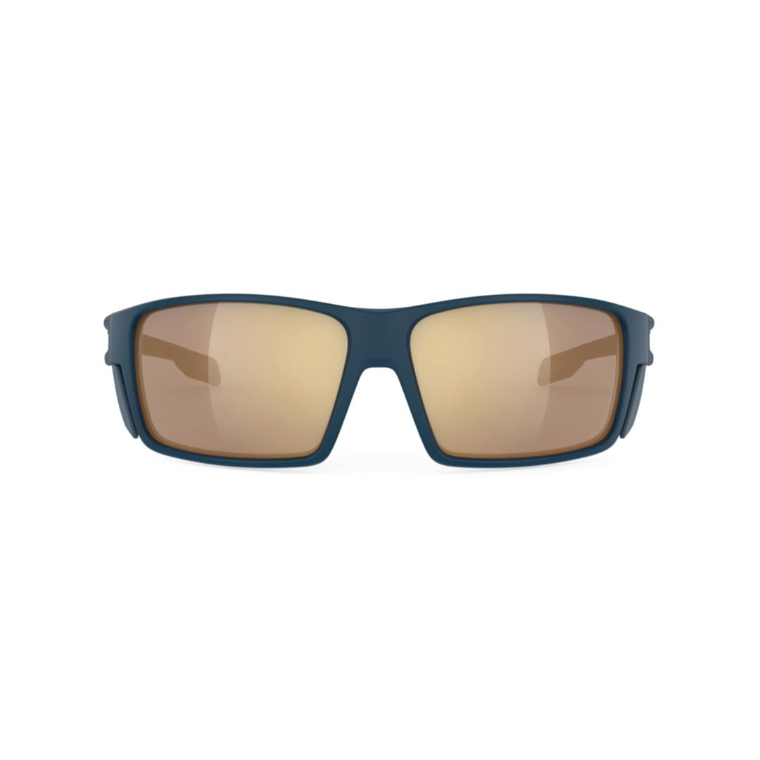 Nyad Blue Navy Matte Angular Matte Navy Blue Sunglasses