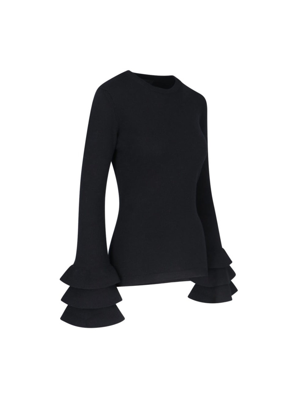 Ruffle Sweater – Black