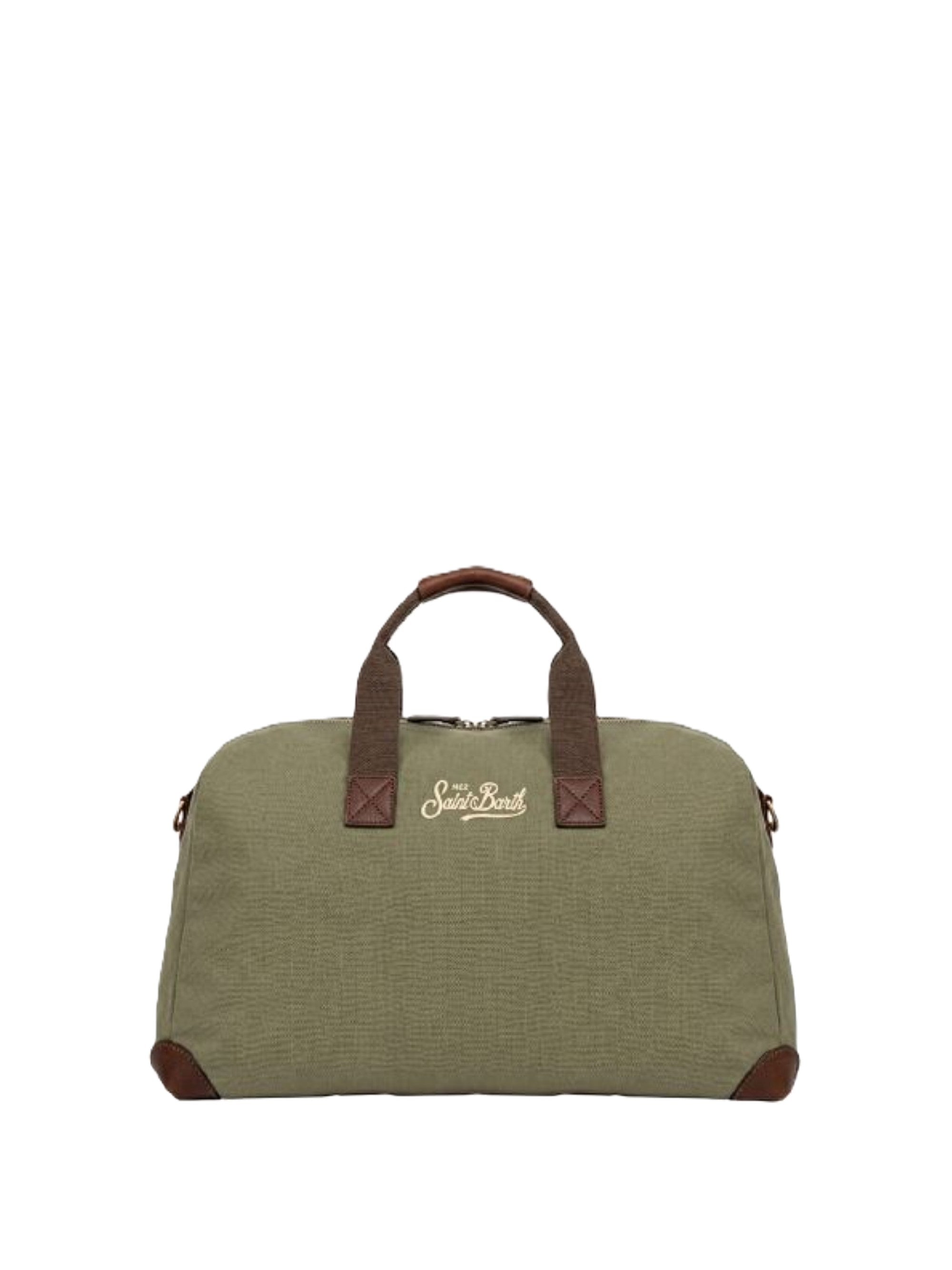 Textured Olive Green Duffle Bag