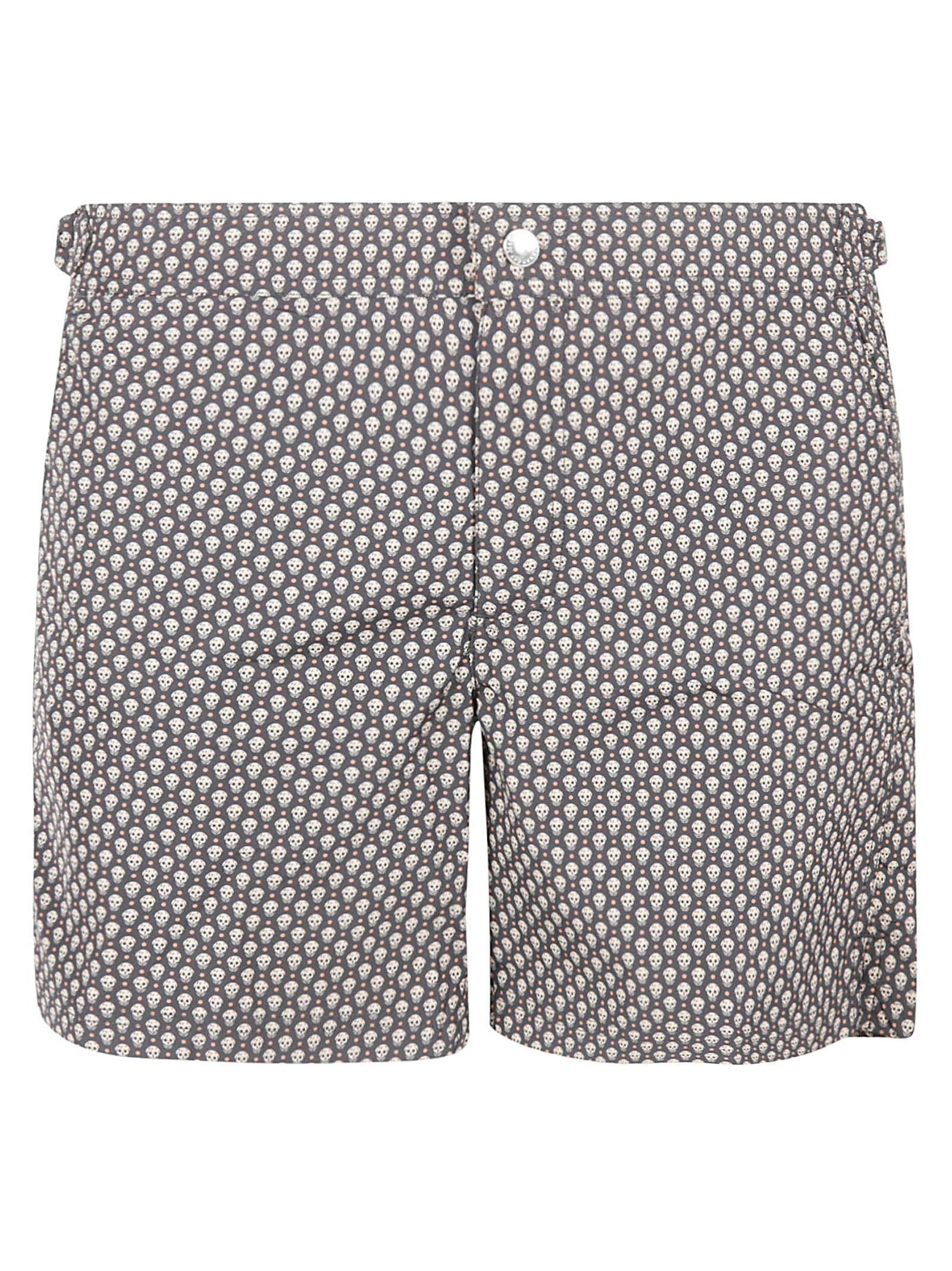 Monochrome Skull Pattern Shorts
