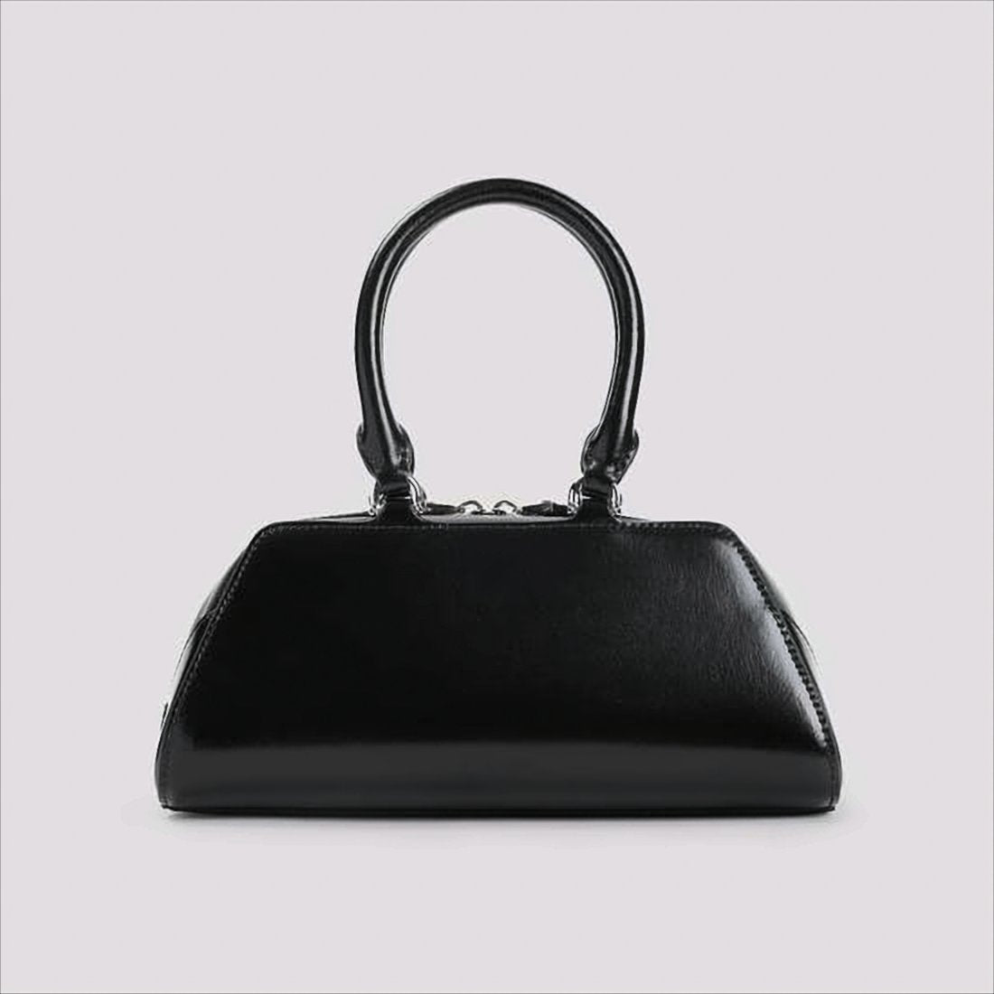 Structured Calf Leather Shoulder Bag