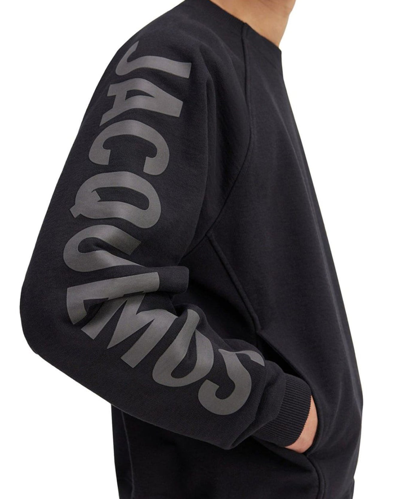 Long-Sleeve Crewneck Sweatshirt with Tonal Branding