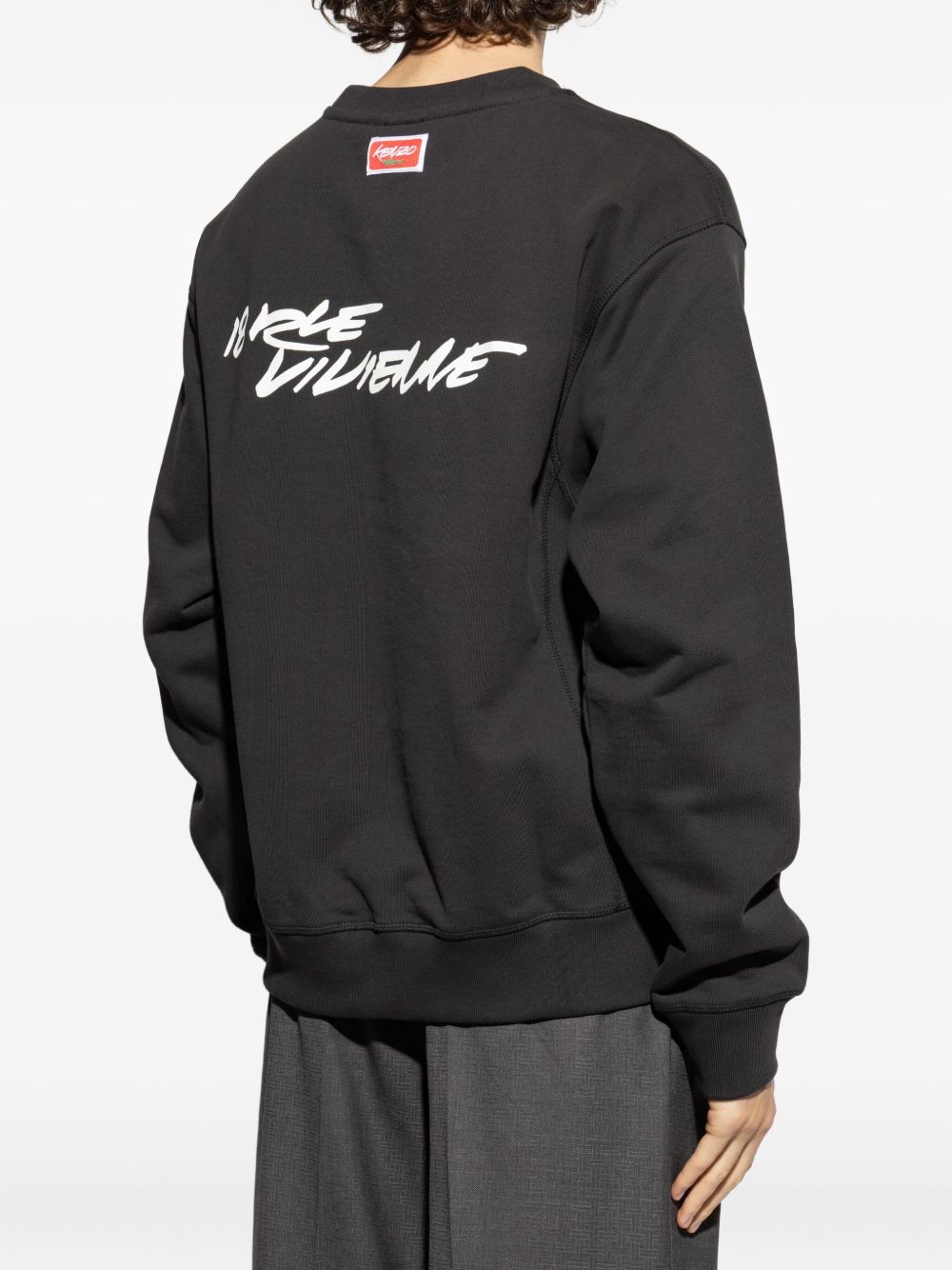 Crew Neck Knit Sweatshirt