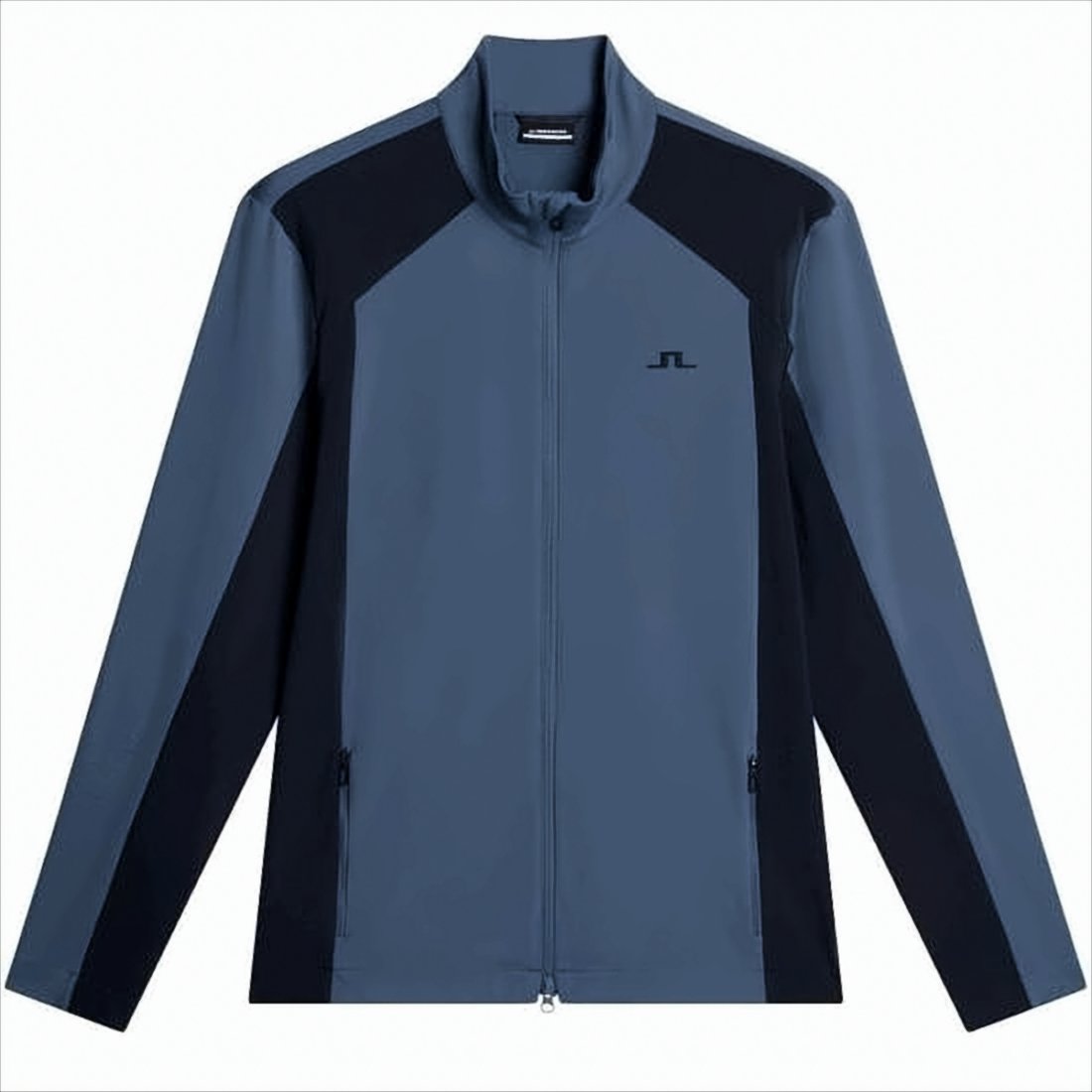 Two-Tone Activewear Jacket with Stand Collar