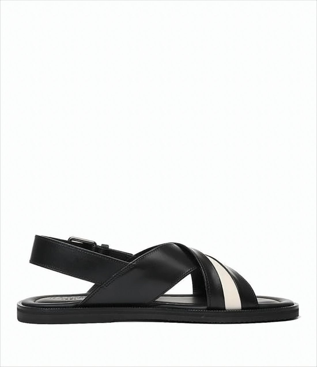 Cross-Strap Leather Sandal