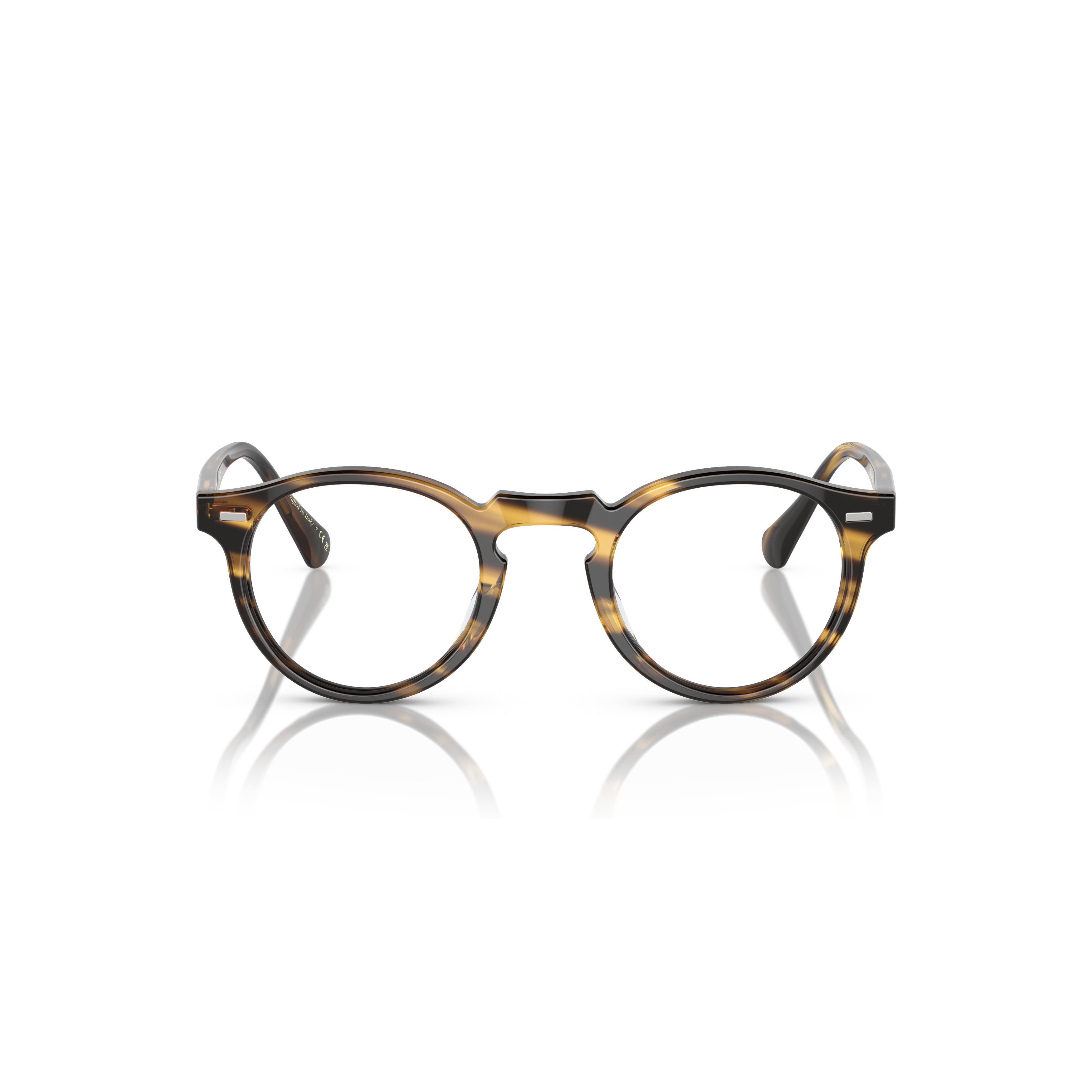 0ov5186 Round Tortoiseshell Acetate Eyeglasses with Keyhole Bridge