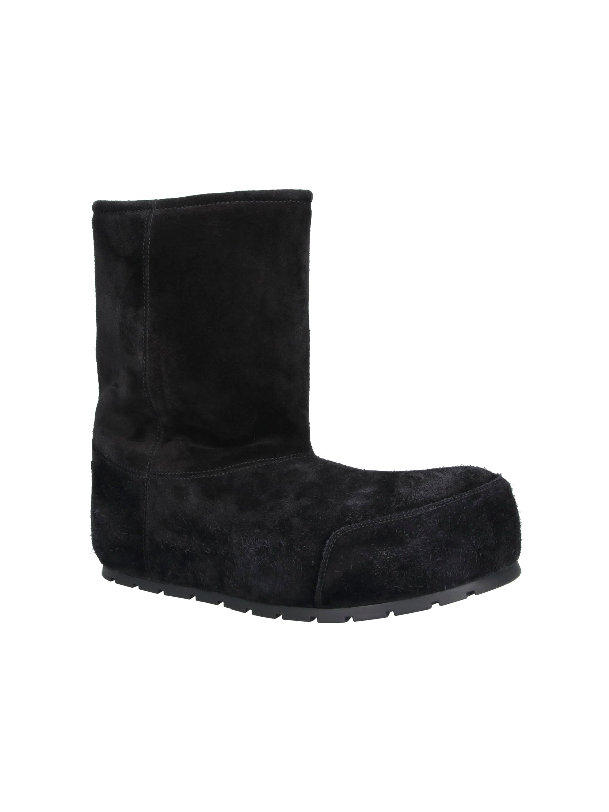 Black Distressed Dumbo Suede Ankle Boots