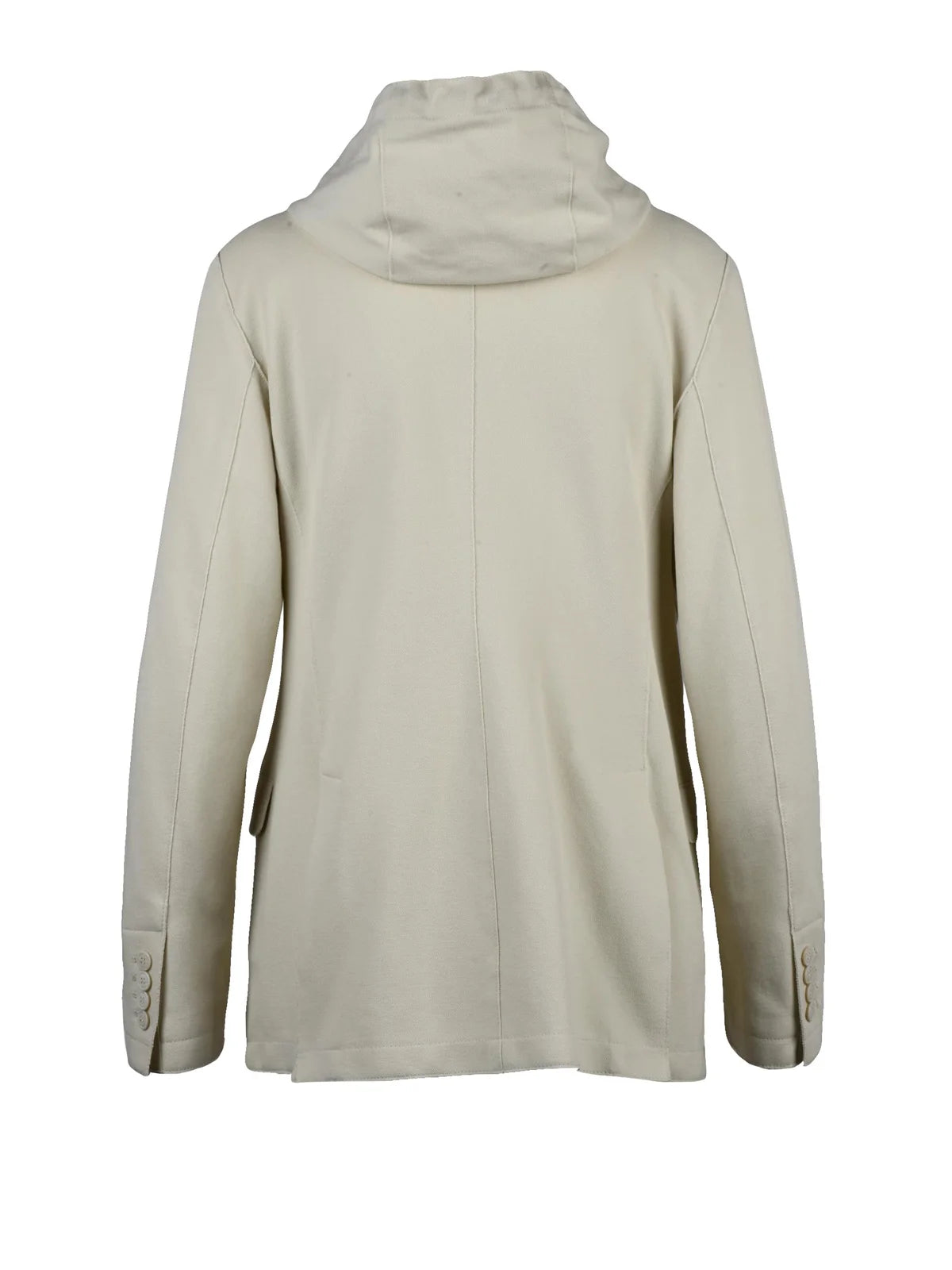 Beige Cotton Polyamide Elastane Women Blazer