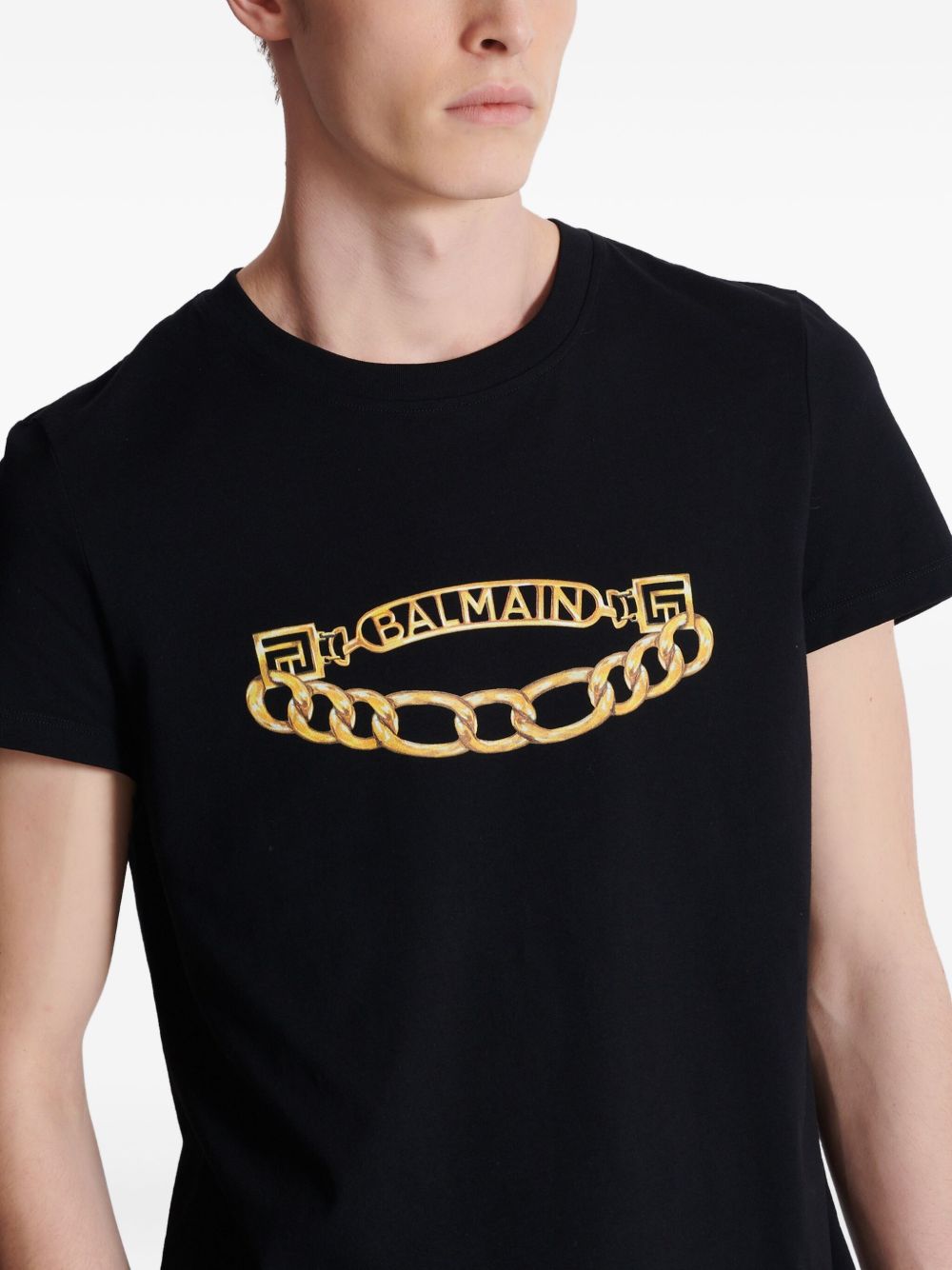 Black Short-Sleeve Crew Neck T-Shirt