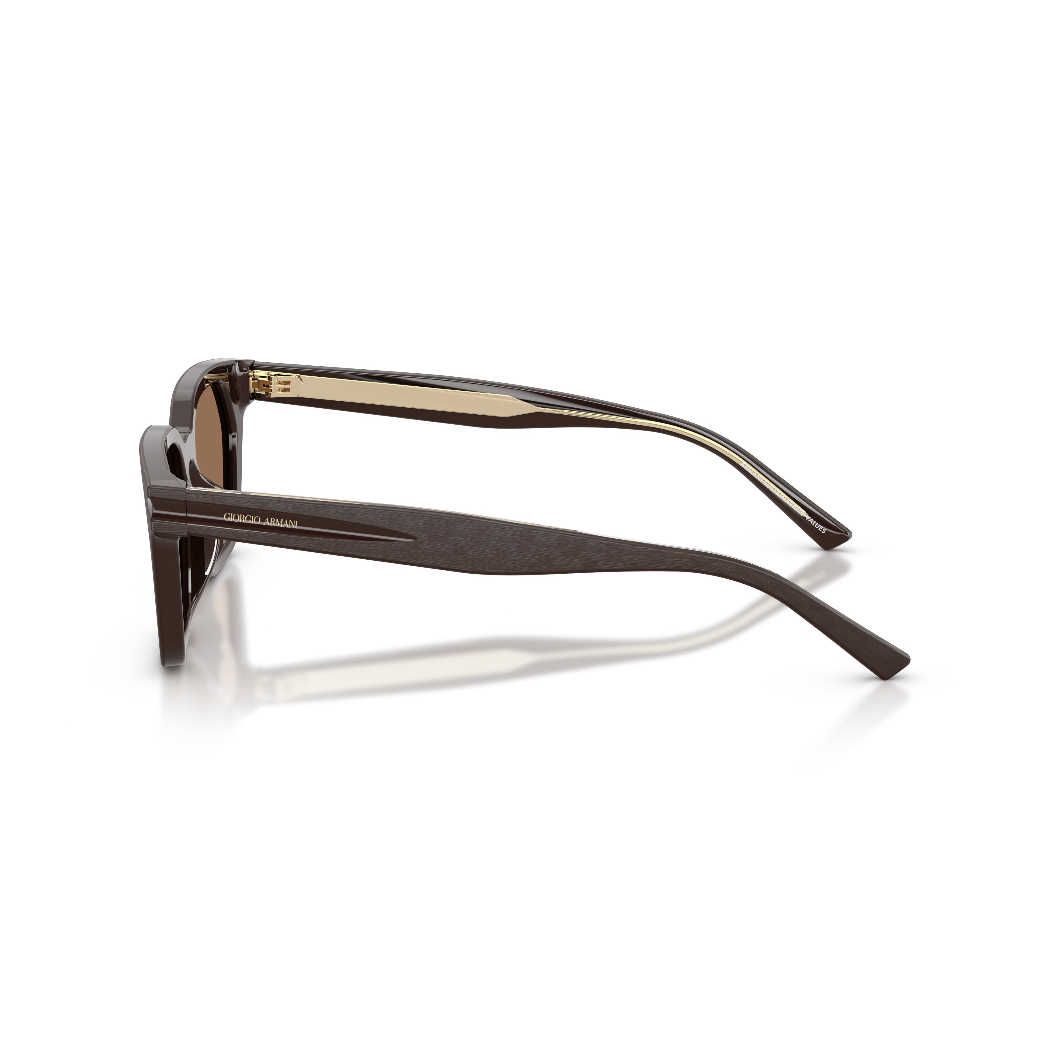 0ar8251u Angular Acetate Sunglasses with Bold Brown Lenses