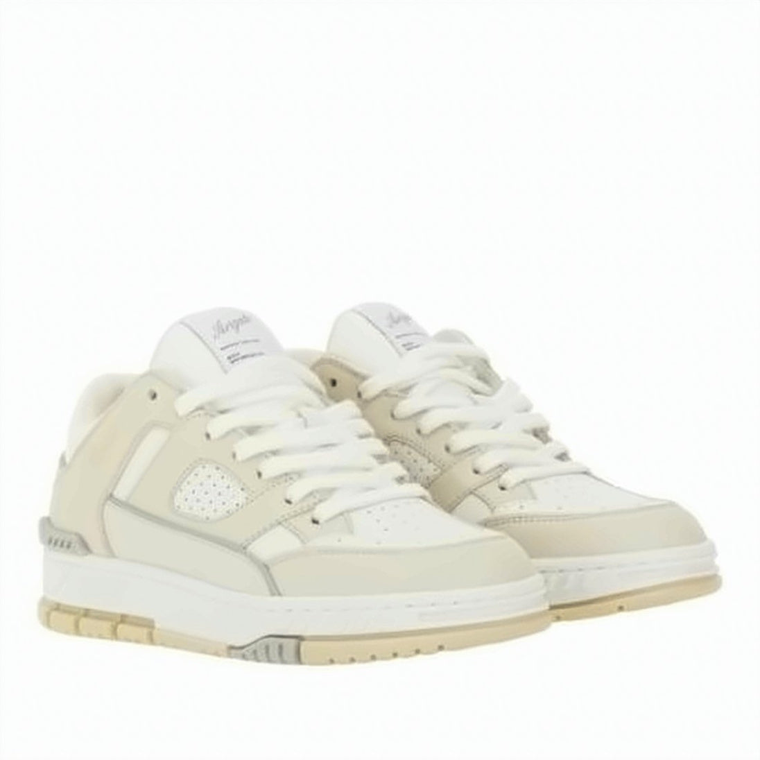 Low-Top Sneaker with Smooth and Perforated Leather Details