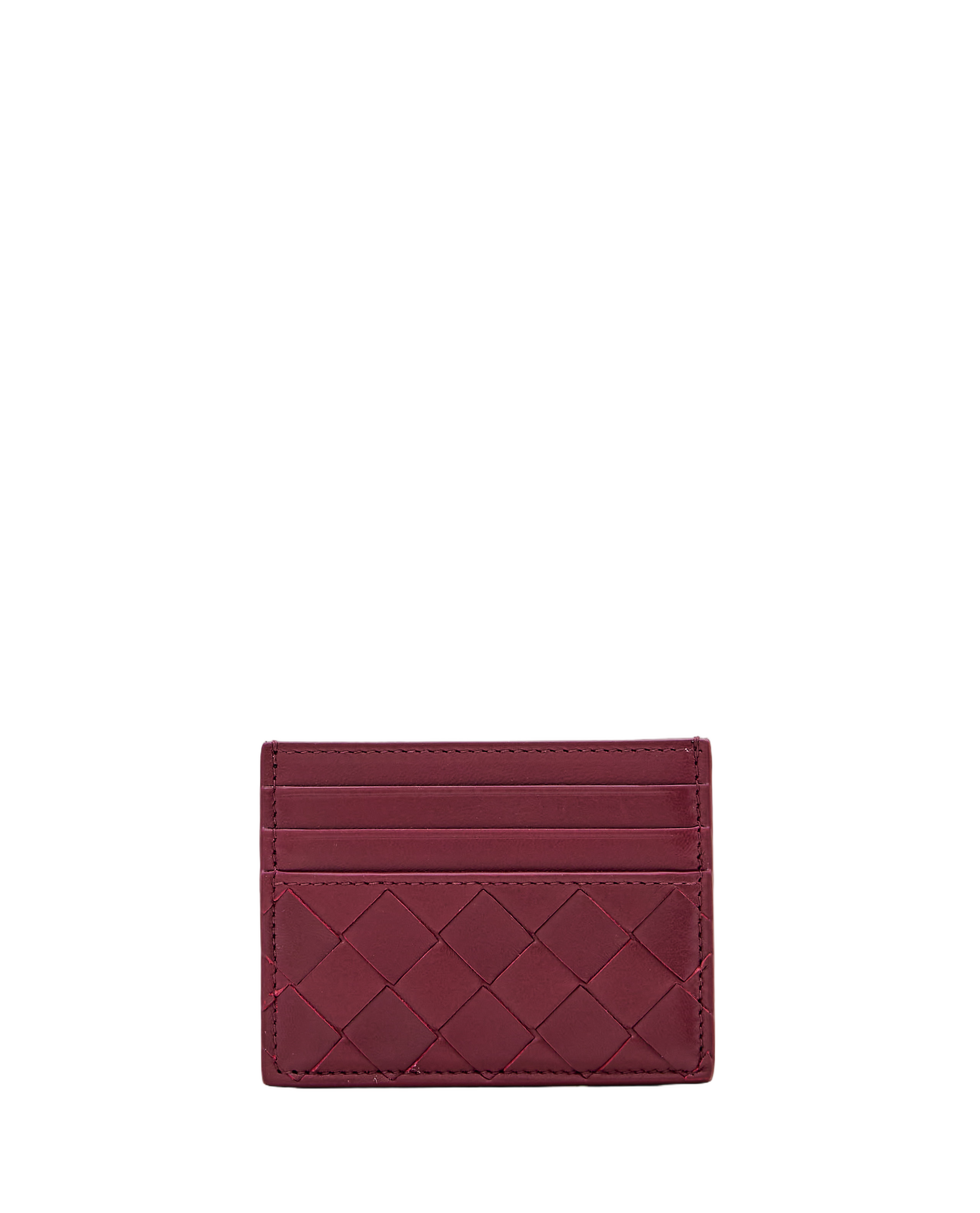 Textured Woven Leather Card Holder