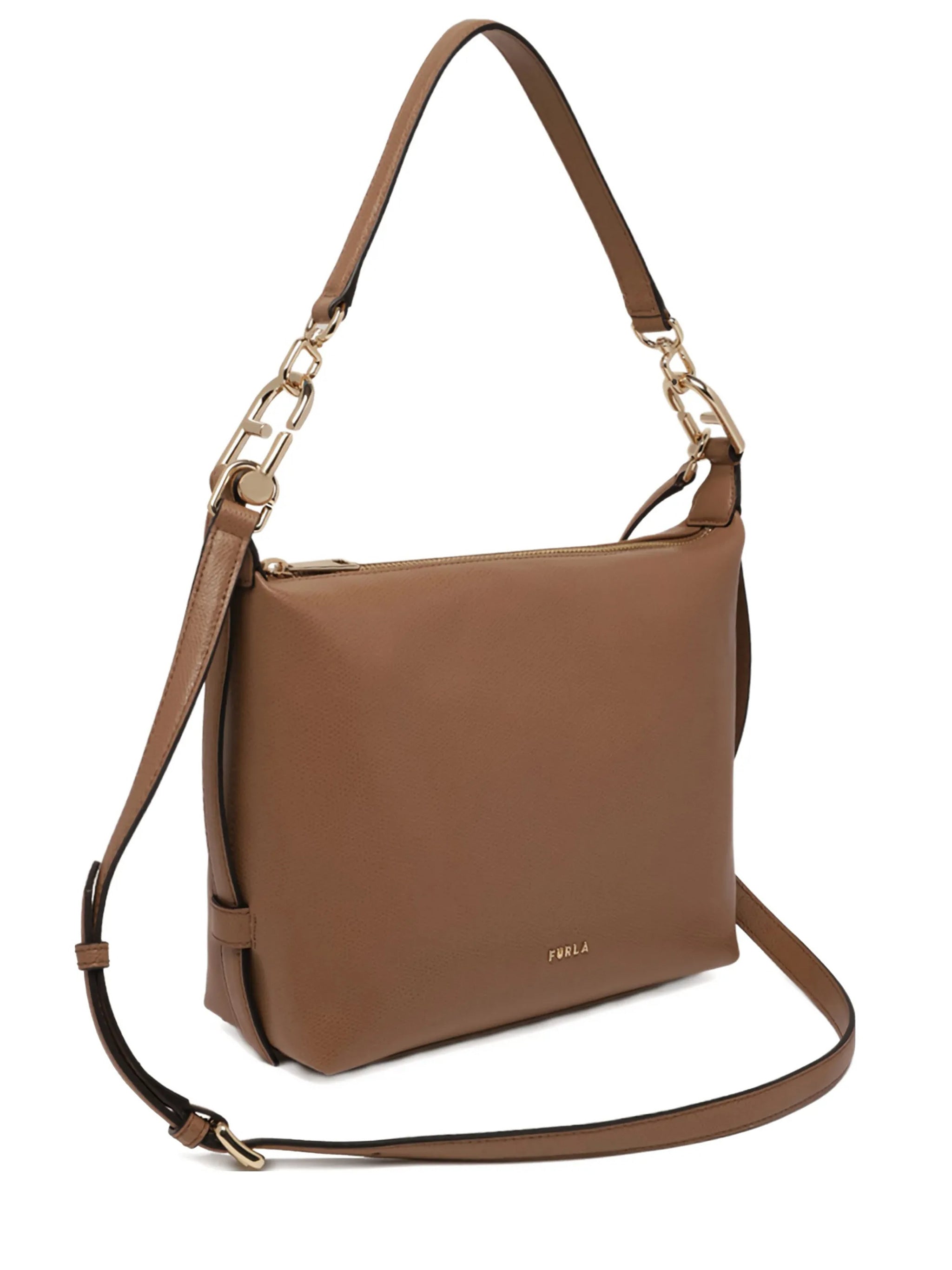 Tonie Mini Hobo Structured Smooth Leather Bag