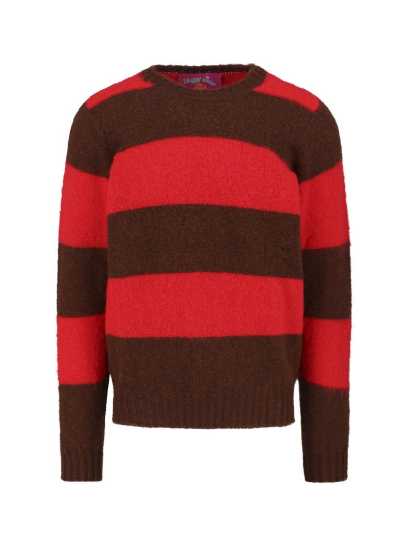 Textured Knit Sweater With Classic Crew Neckline