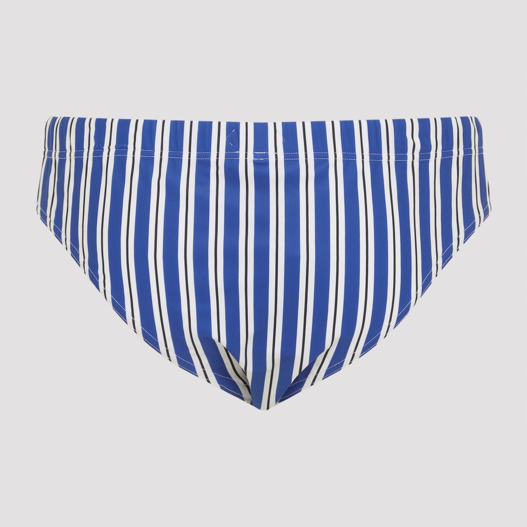Vertical Striped Blue Swim Briefs
