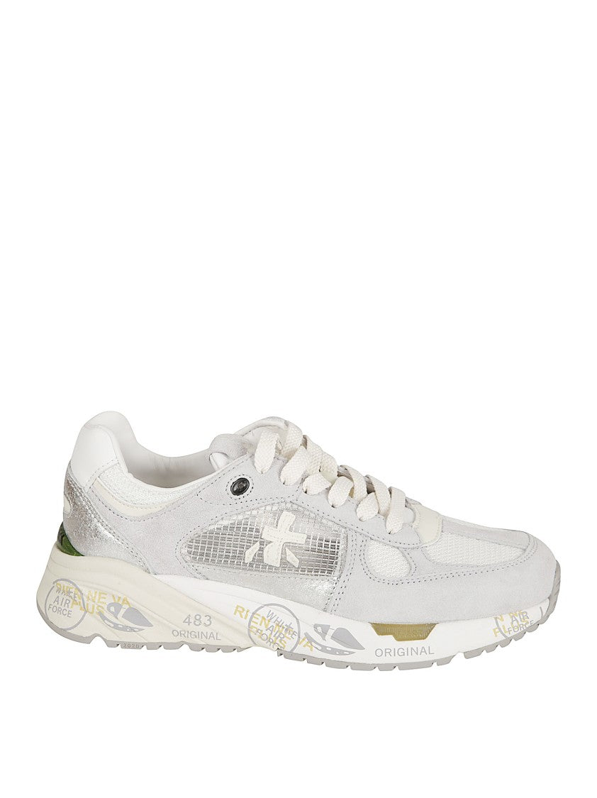 Padded Ankle Sneakers With Textured Panels And Graphic Sole